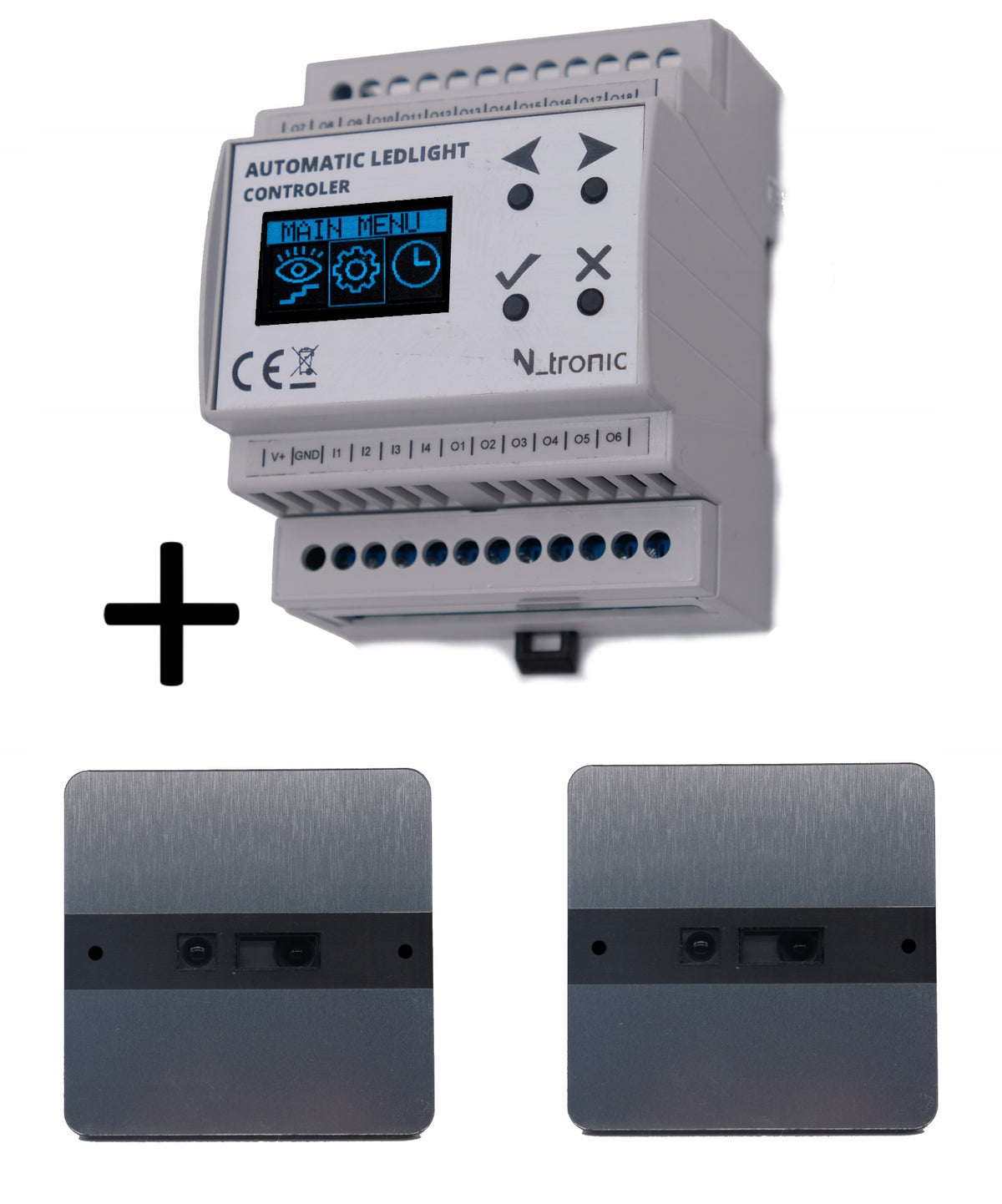 LED stair controller with two motion detectors.