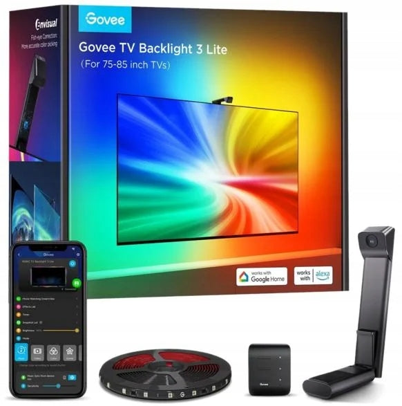 LED strip GOVEE H6099 TV Backlite 3 Lite for 75-85 inches Black