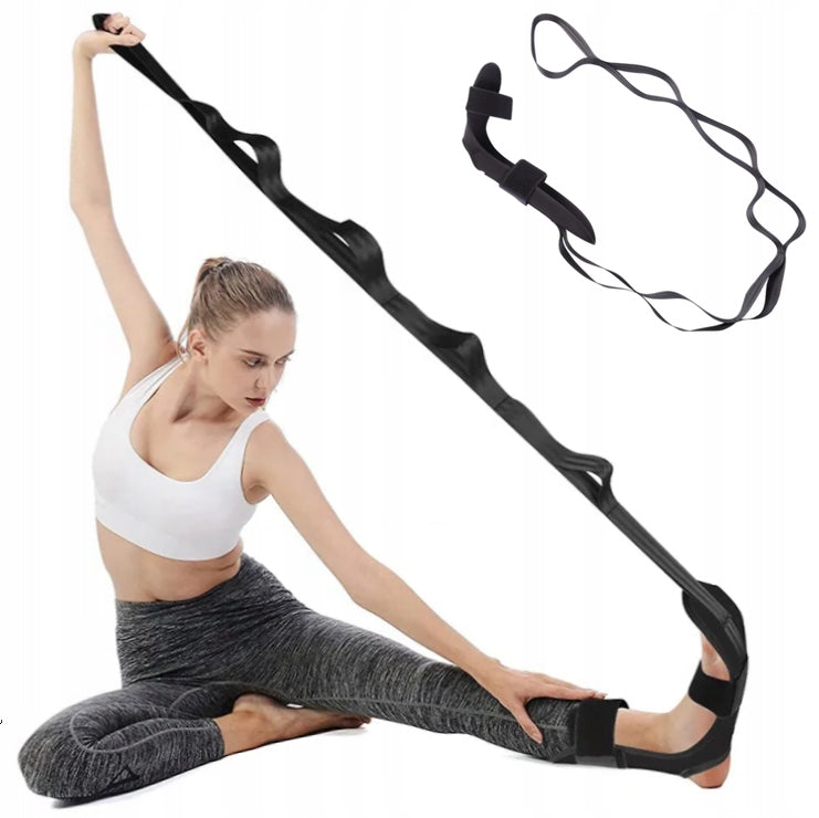 LEG MUSCLE STRETCHING BELT TRAINING TWINE YOGA THIGHS BLACK INSTRUMENT