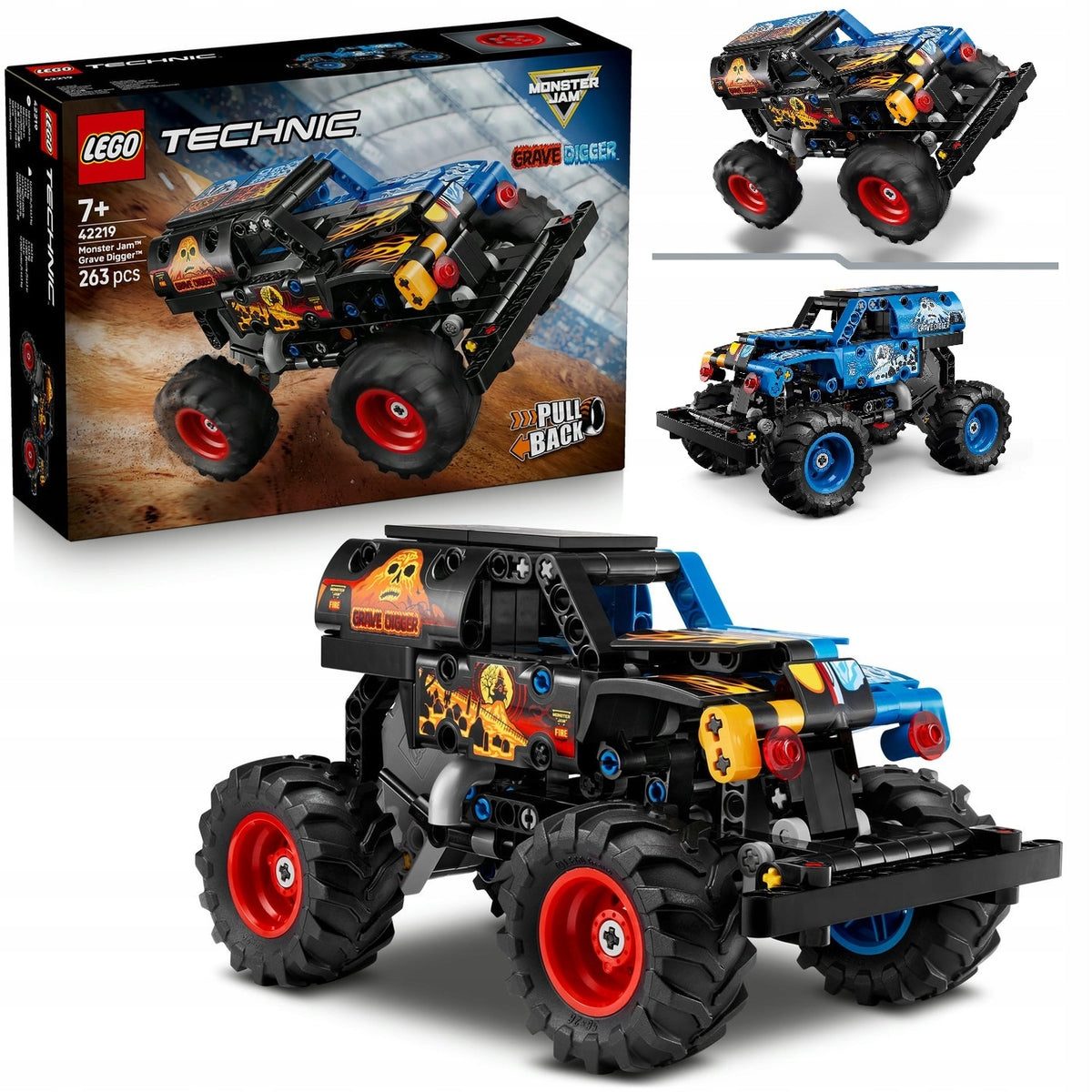 LEGO 42219 TECHNIC MONSTER JAM GRAVE DIGGER FIRE AND ICE + CATALOG IN PDF