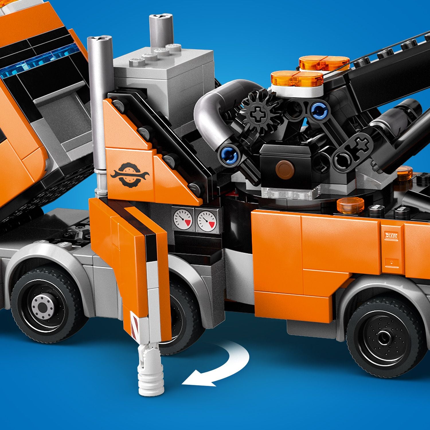 LEGO 60467 City Tow Truck with Crane Series construction