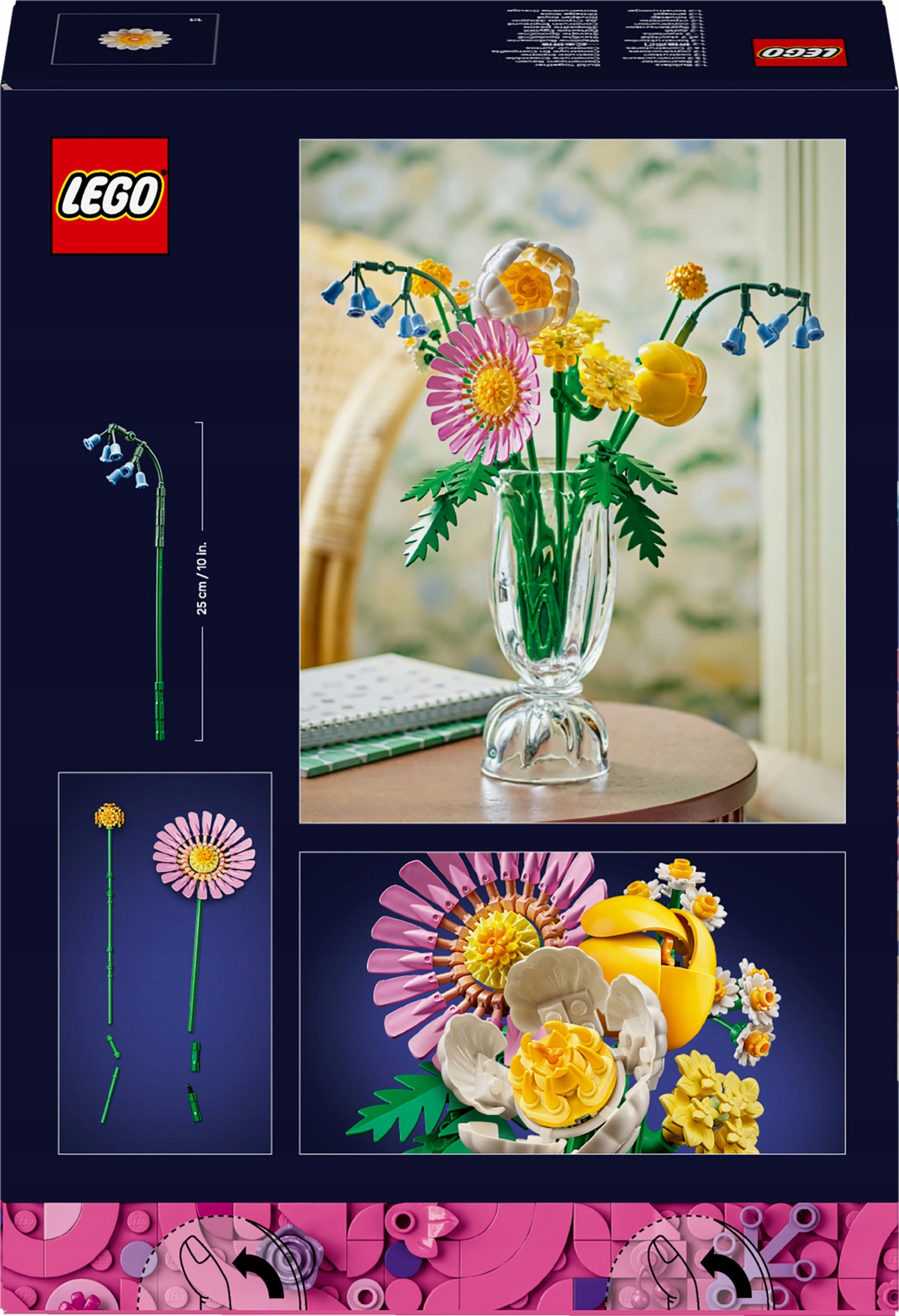 LEGO Botanicals Small sunny bouquet 10347 Information regarding product safety and compliance Not suitable for children under 36 months of age