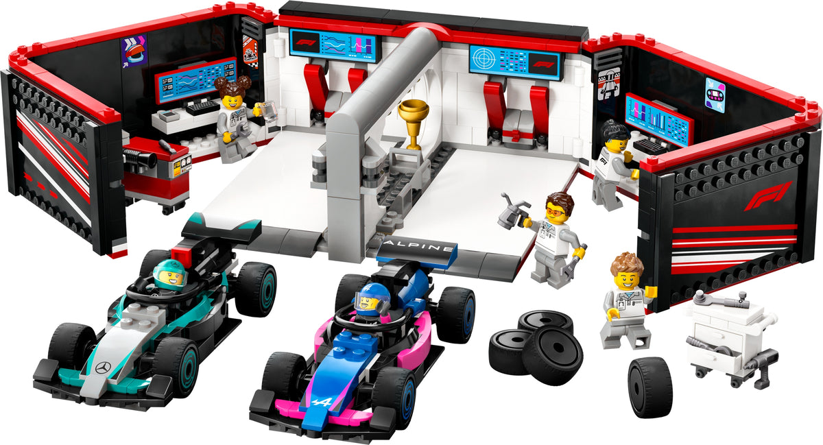 LEGO CITY 60444 F1 GARAGE AND CARS MERCEDES-AMG AND ALPINE +CATALOGUE LEGO IN PDF Brand LEGO