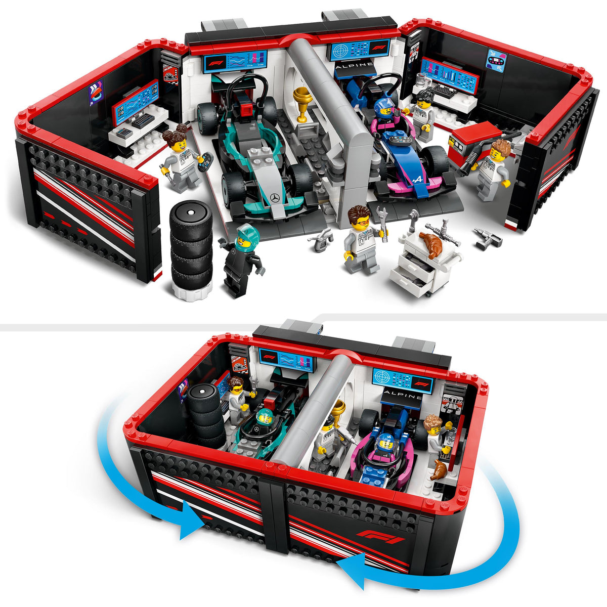 LEGO CITY 60444 F1 GARAGE AND CARS MERCEDES-AMG AND ALPINE +CATALOGUE LEGO IN PDF EAN (GTIN) 5702017812502