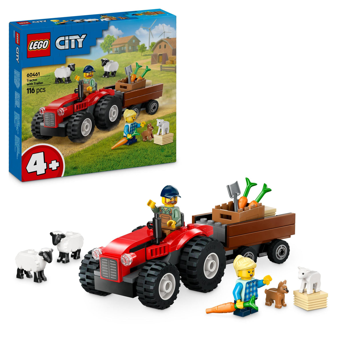 LEGO CITY 60461 RED TRACTOR WITH TRAILER AND SHEEP + PDF CATALOGUE EAN (GTIN) 5702017812618