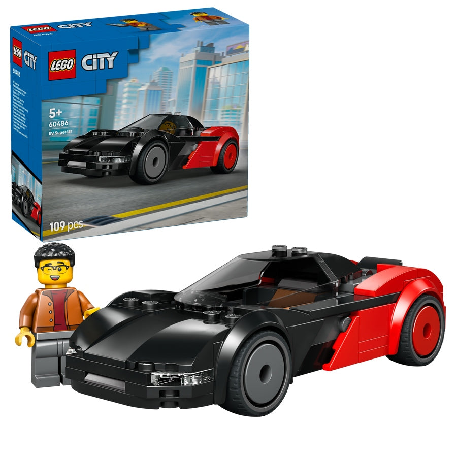 LEGO CITY 60486 ELECTRIC SUPERCAR FOR CHILDREN + LEGO CATALOGUE IN PDF Packaging status original