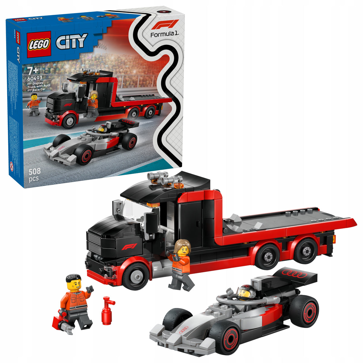 LEGO CITY 60493 TRUCK F1 WITH CAR AUDI F1 + CATALOG LEGO IN PDF FORMAT Packaging status original
