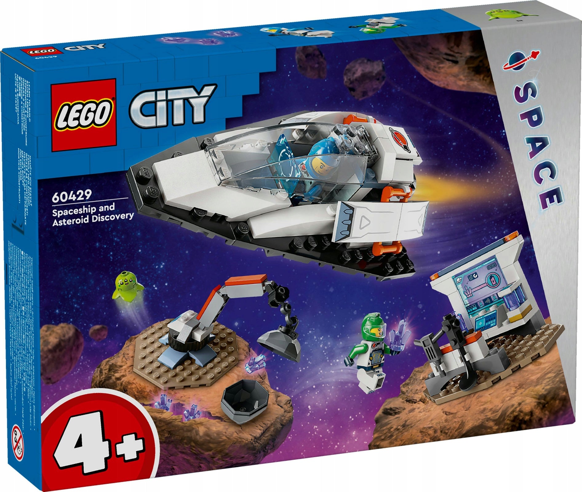 LEGO CITY SPACE 60429 SPACESHIP AND ASTEROID DISCOVERY set +4 years Packaging status original