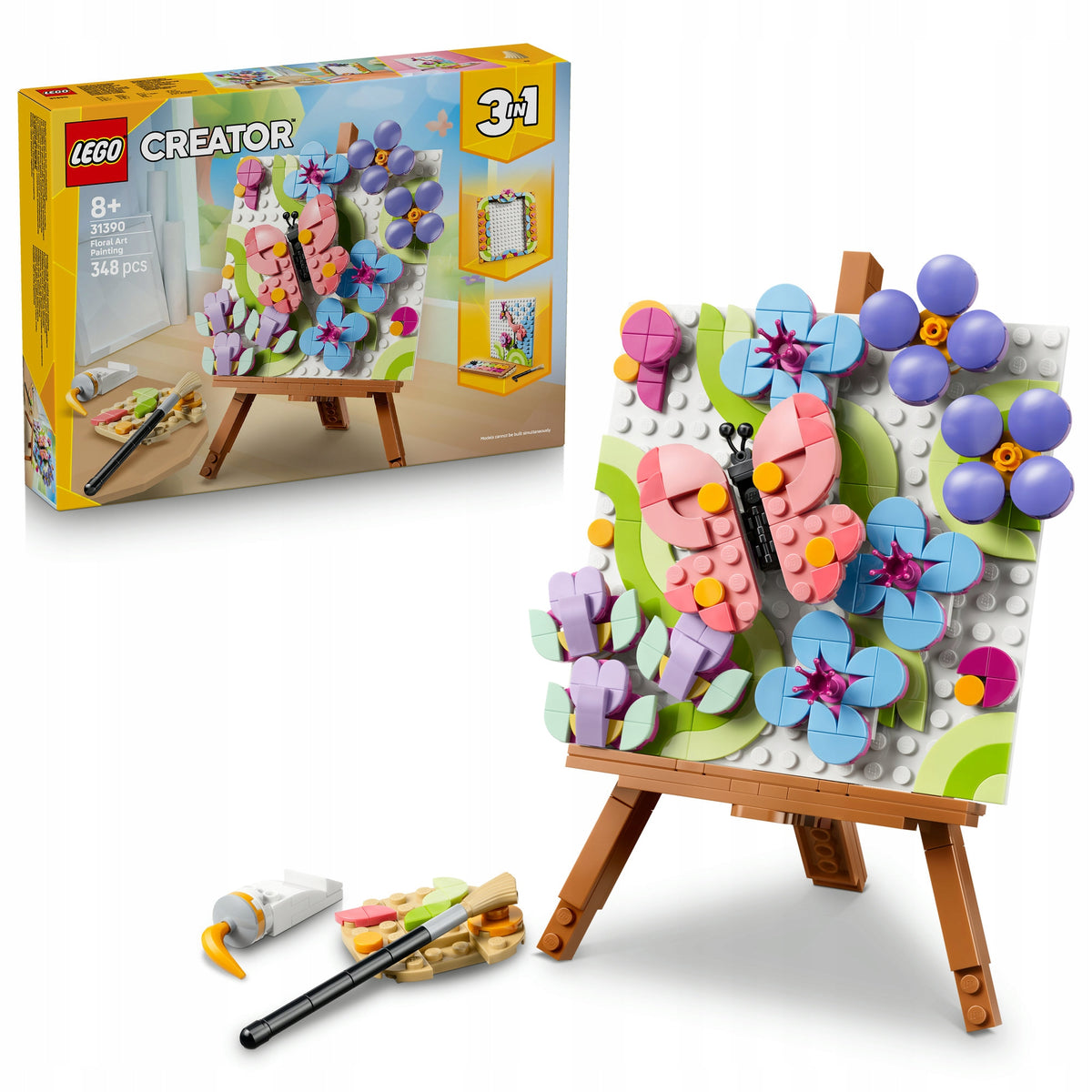 LEGO CREATOR 3in1 DECORATIVE PICTURE WITH FLOWERS 31390 + CATALOG LEGO IN PDF Packaging status original