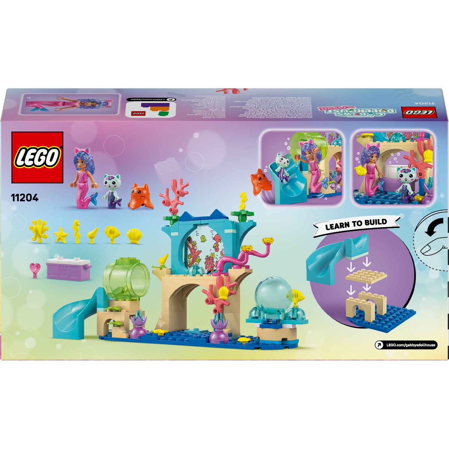 LEGO Cat House Gabi 11204 Underwater adventure mermaid Gabi Set name Domek dla lalek Gabby 11204 Gabby's Mermaid Aquarium Adventure