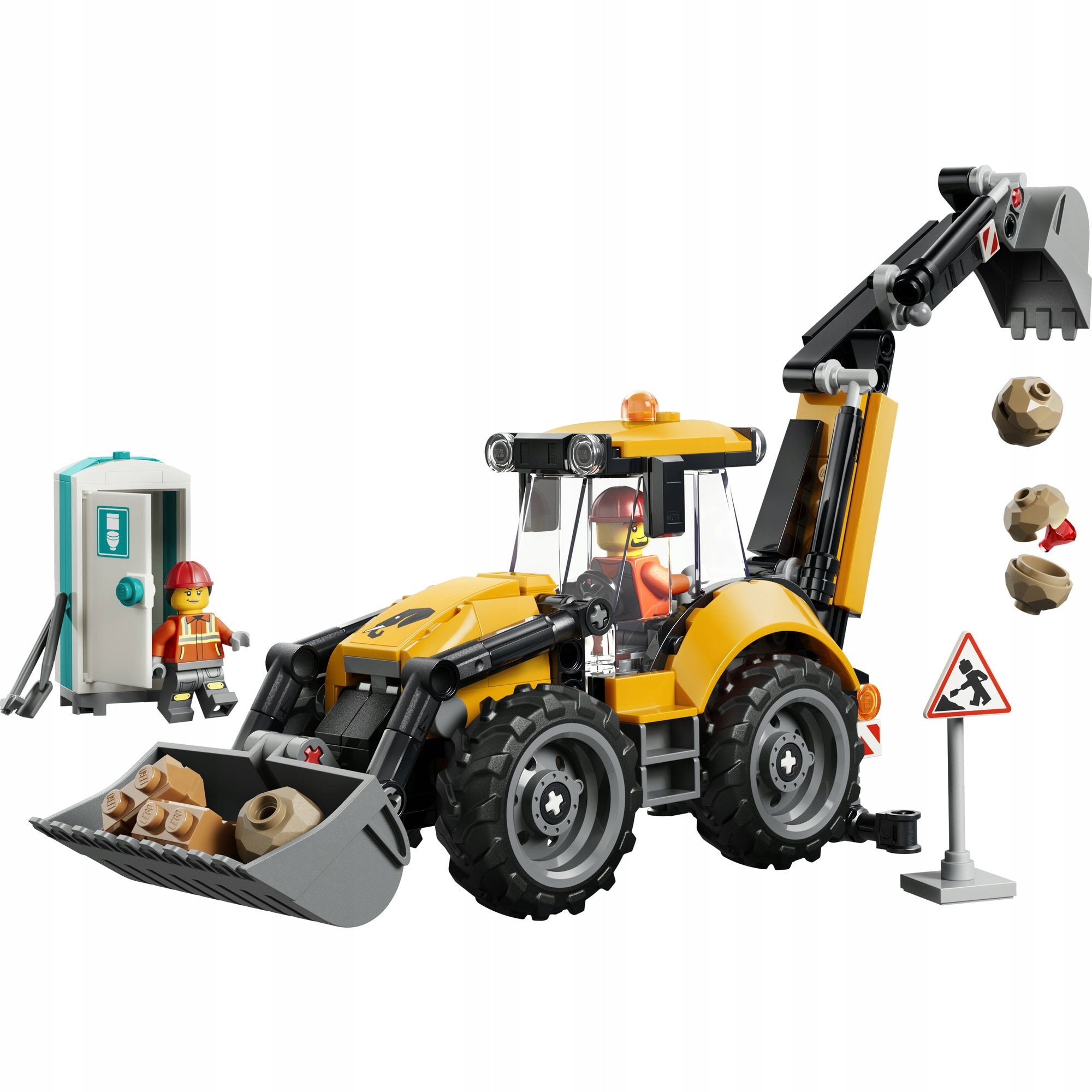 LEGO City 60480 Yellow backhoe loader Brand LEGO