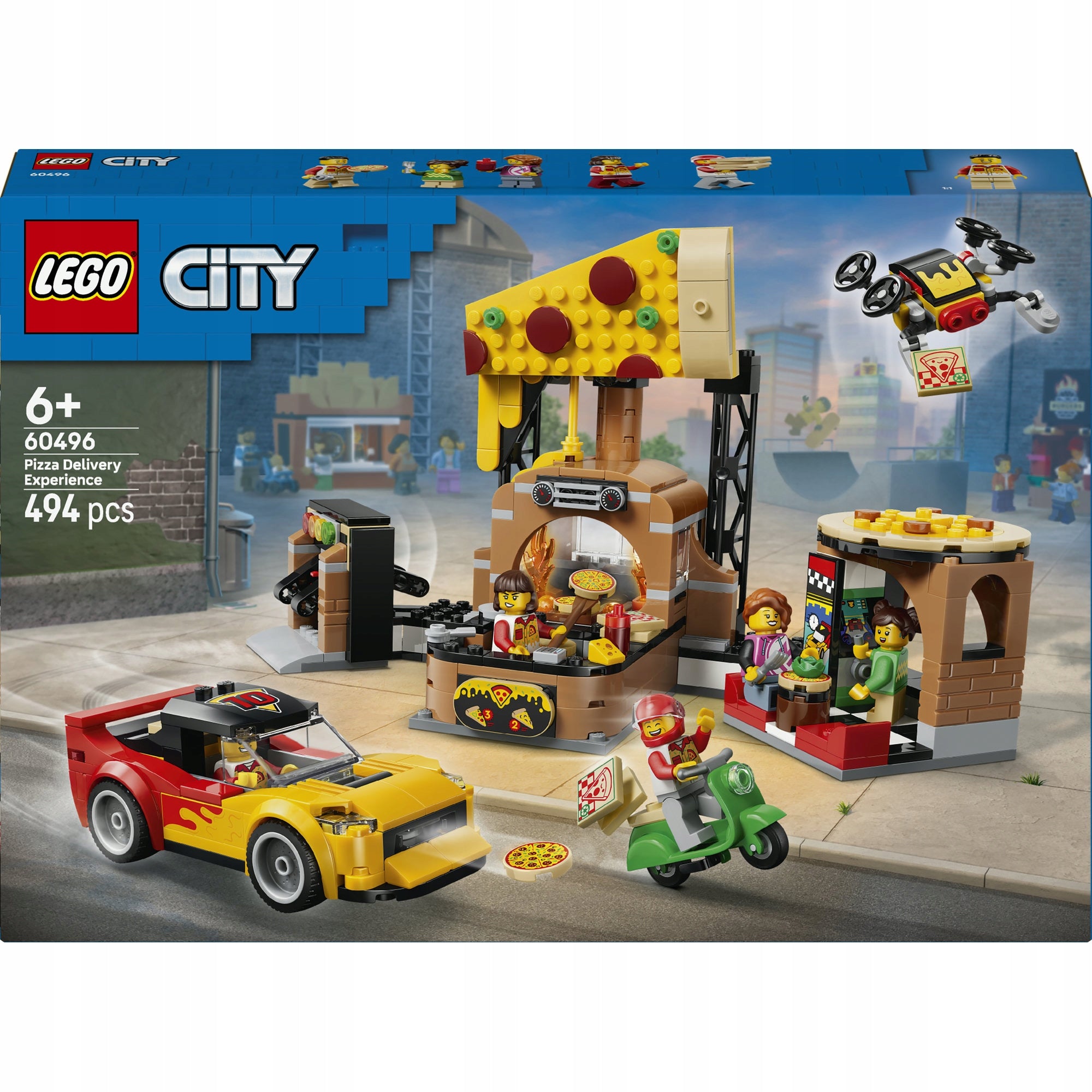 LEGO City 60496 Rozvoz pizzy a vozidla Number of pieces 494