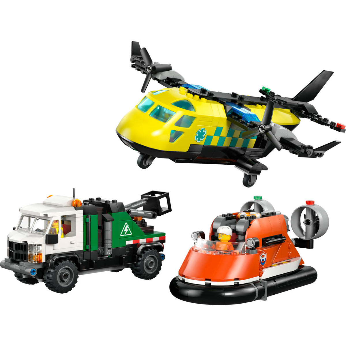 LEGO City 60505 Set with airplane, service truck and hovercraft Brand LEGO