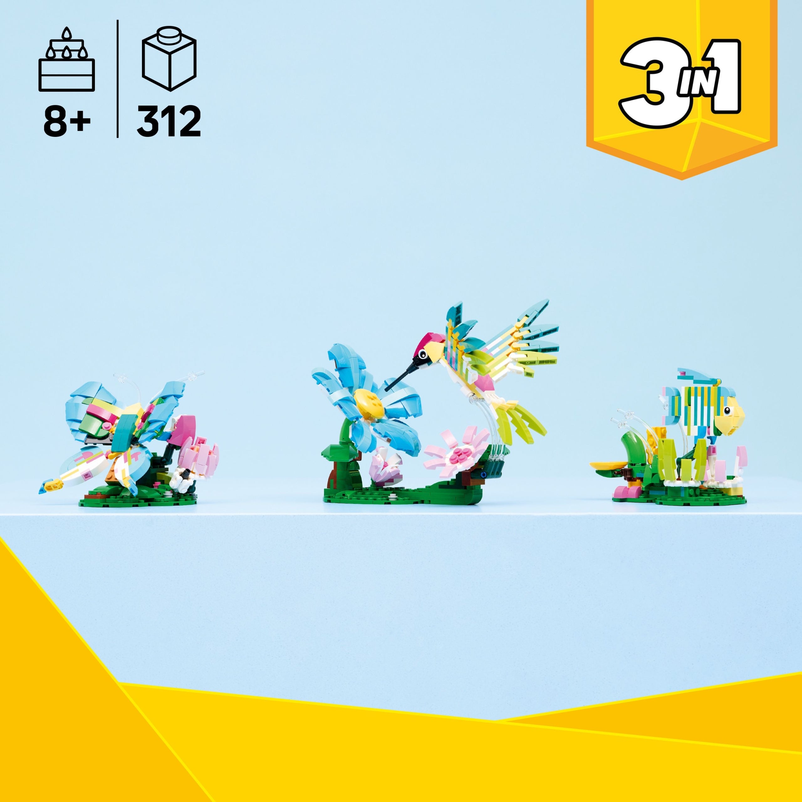 LEGO Creator 3 in 1 Wild Animals: Colorful Hummingbird 31384 Brand LEGO