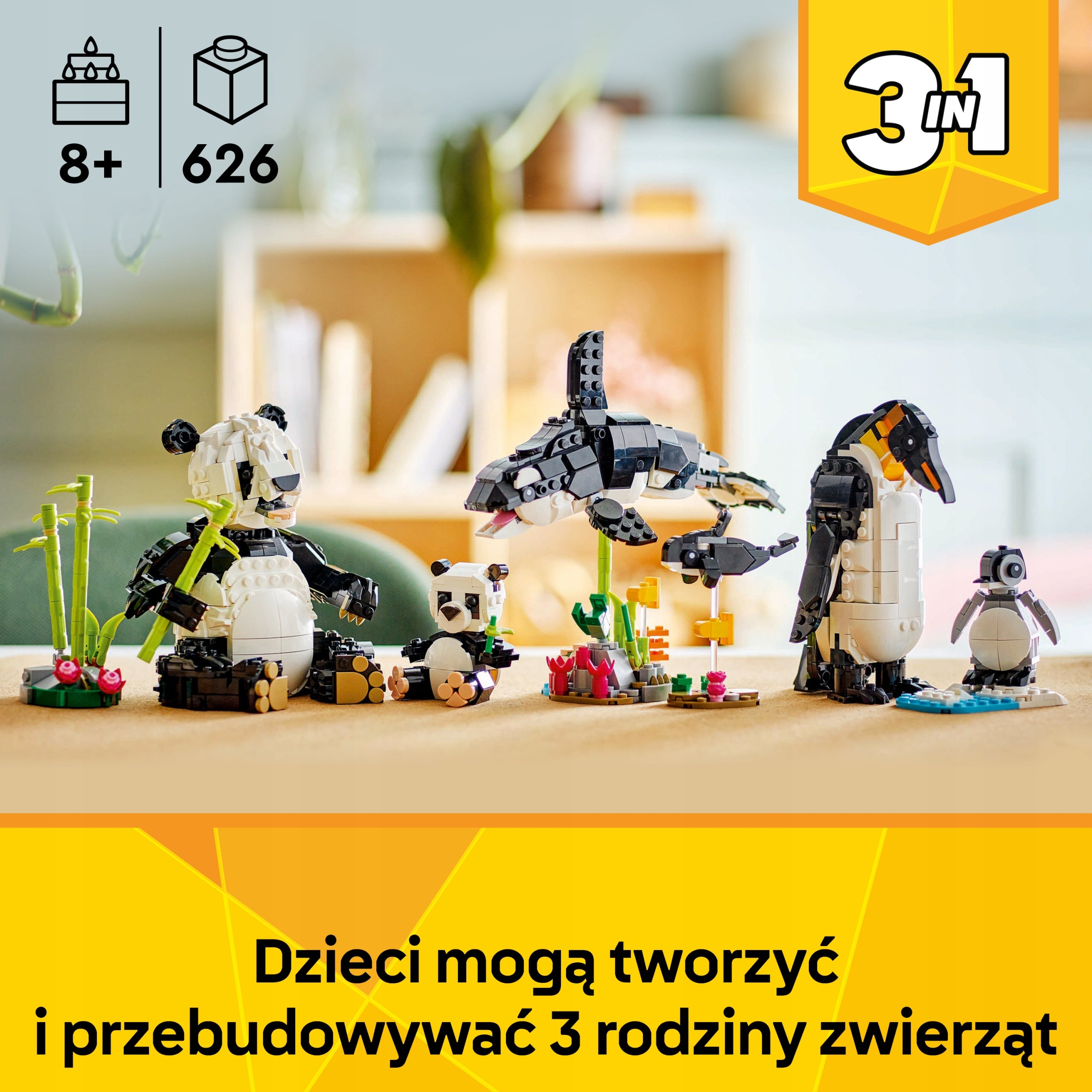 LEGO Creator 3 in 1 Wild animals: panda family 31165 Brand LEGO