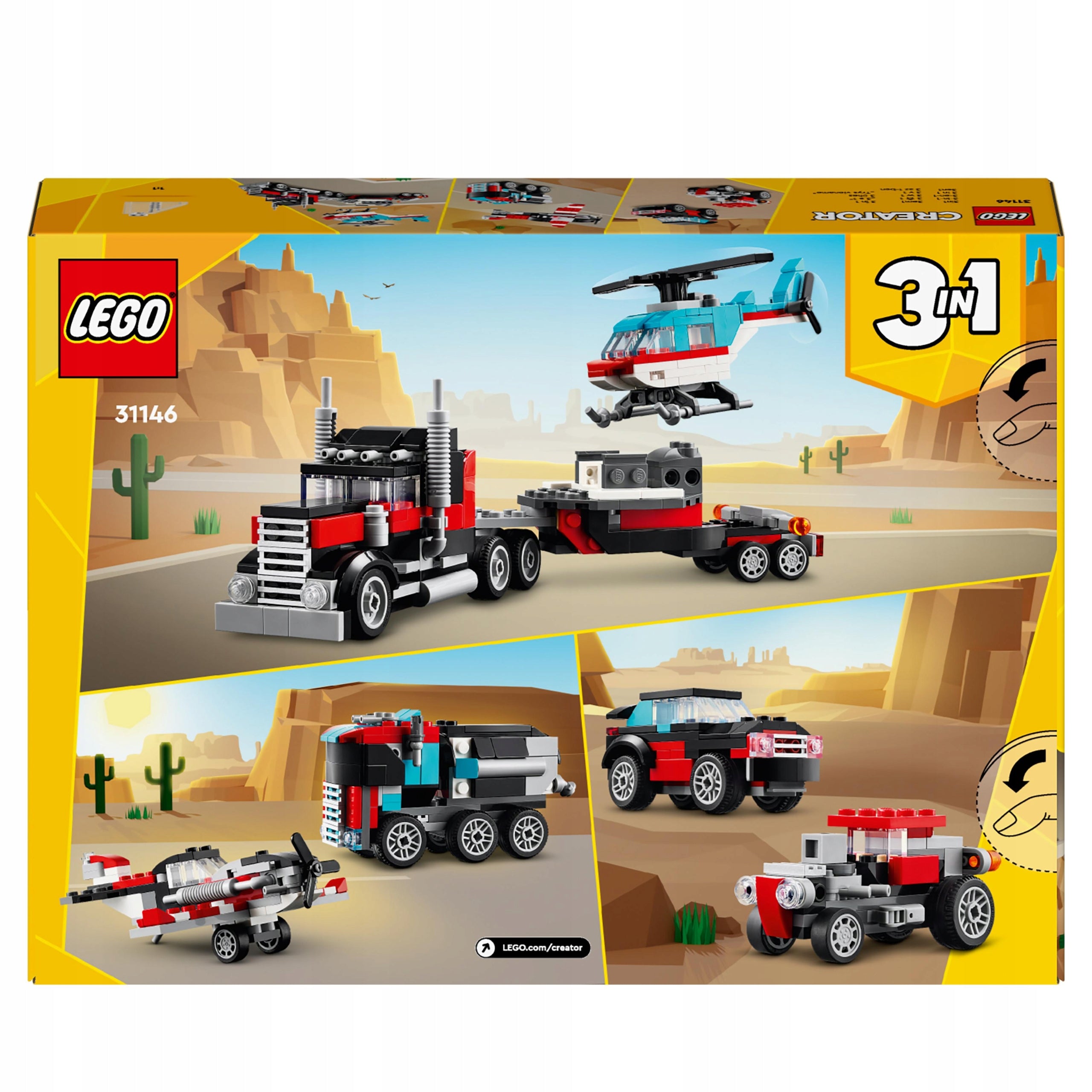 LEGO Creator Truck with platform and helicopter 31146 Gender unisex