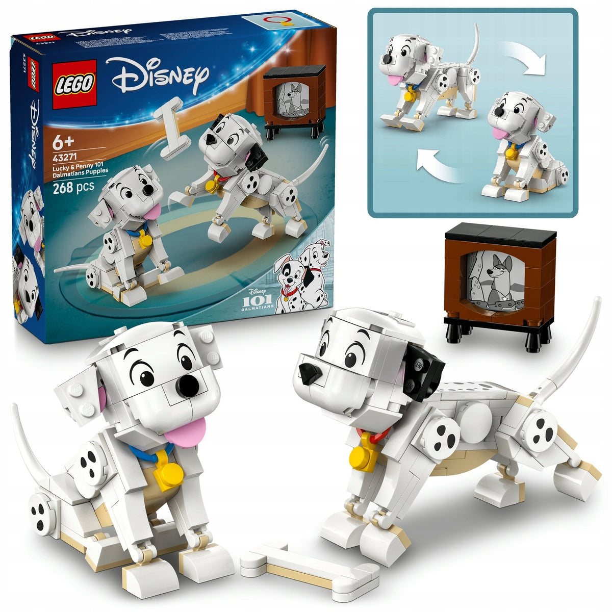 LEGO DISNEY 101 DALMATIAN PUPPIES LUCKY AND PENNY 43271