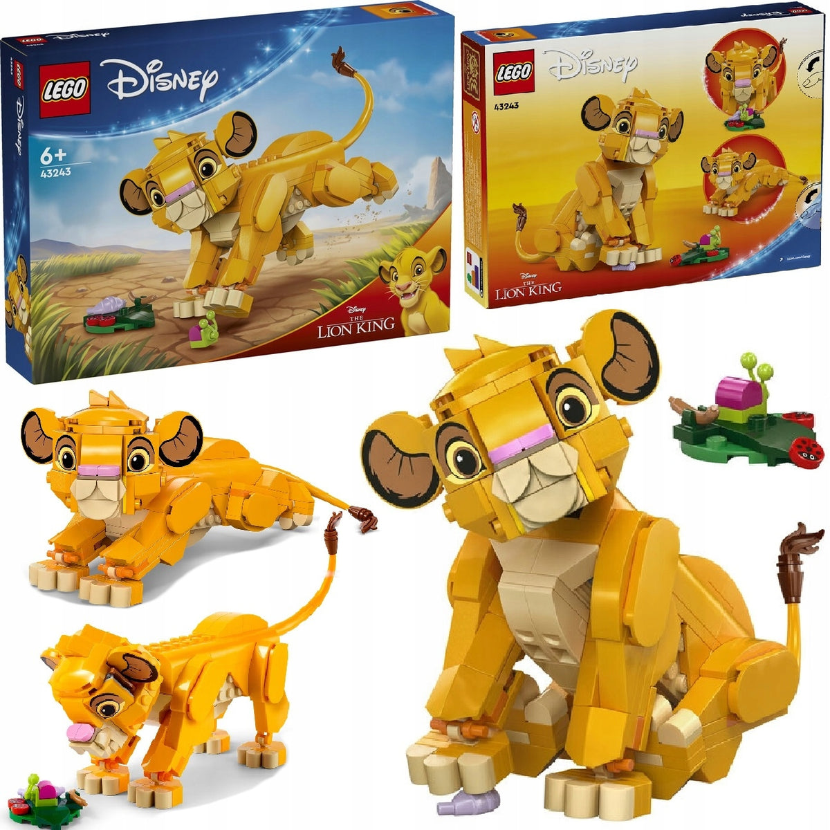 LEGO DISNEY 43243 KING LION - LION CUB SIMBA + CATALOG LEGO 2025 IN PDF VERSION