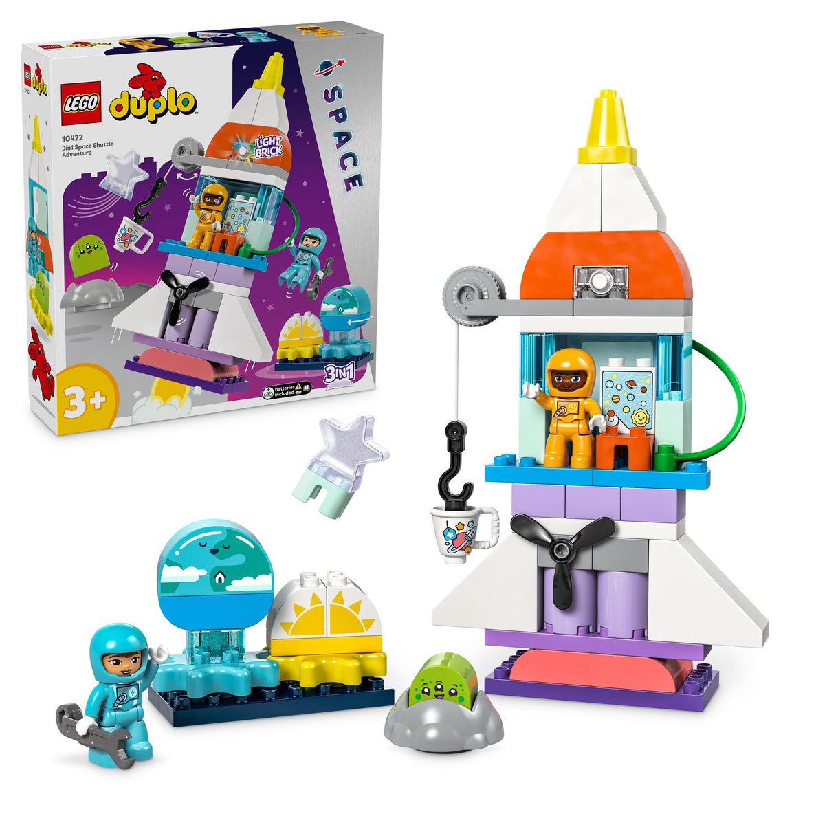 LEGO DUPLO 10422 Adventure in space shuttle 3in1 Packaging status original