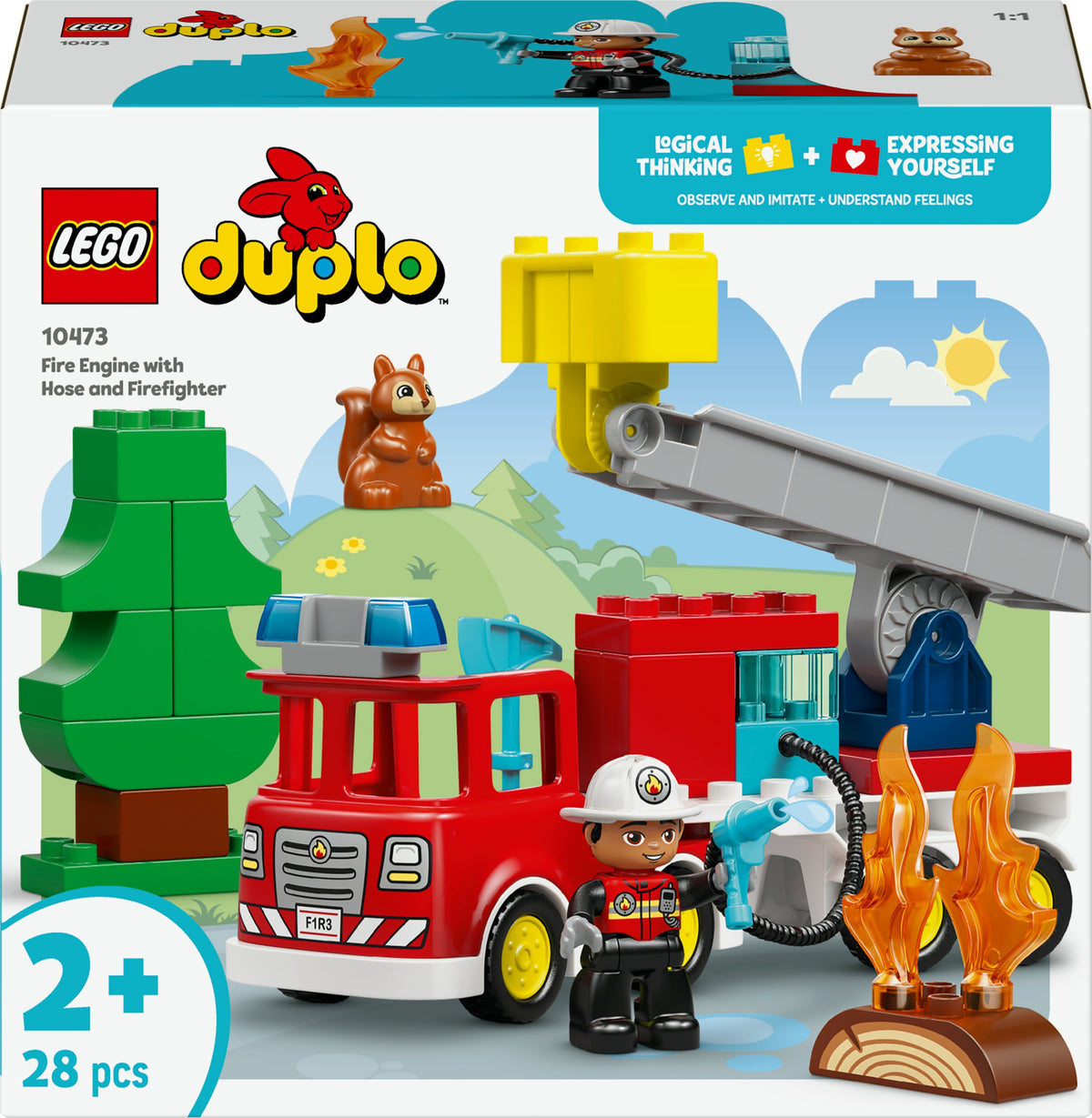 LEGO DUPLO Fire truck with hose and fireman 10473