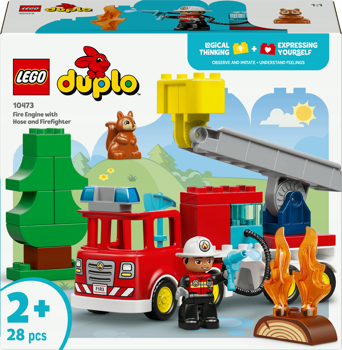 LEGO DUPLO Fire truck with hose and fireman 10473