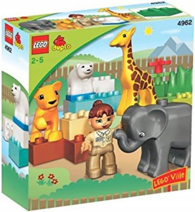 LEGO DUPLO Ville 4962 Small Zoo Elephant Polar Bear Lion Giraffe