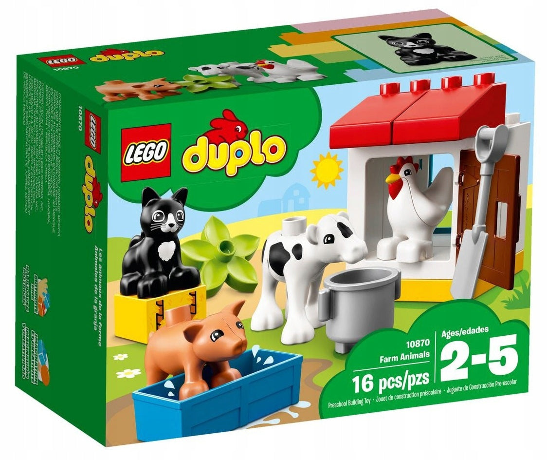 LEGO Duplo 10870 Farm Animals - Cow, Pig, Chicken, Cat - Farm