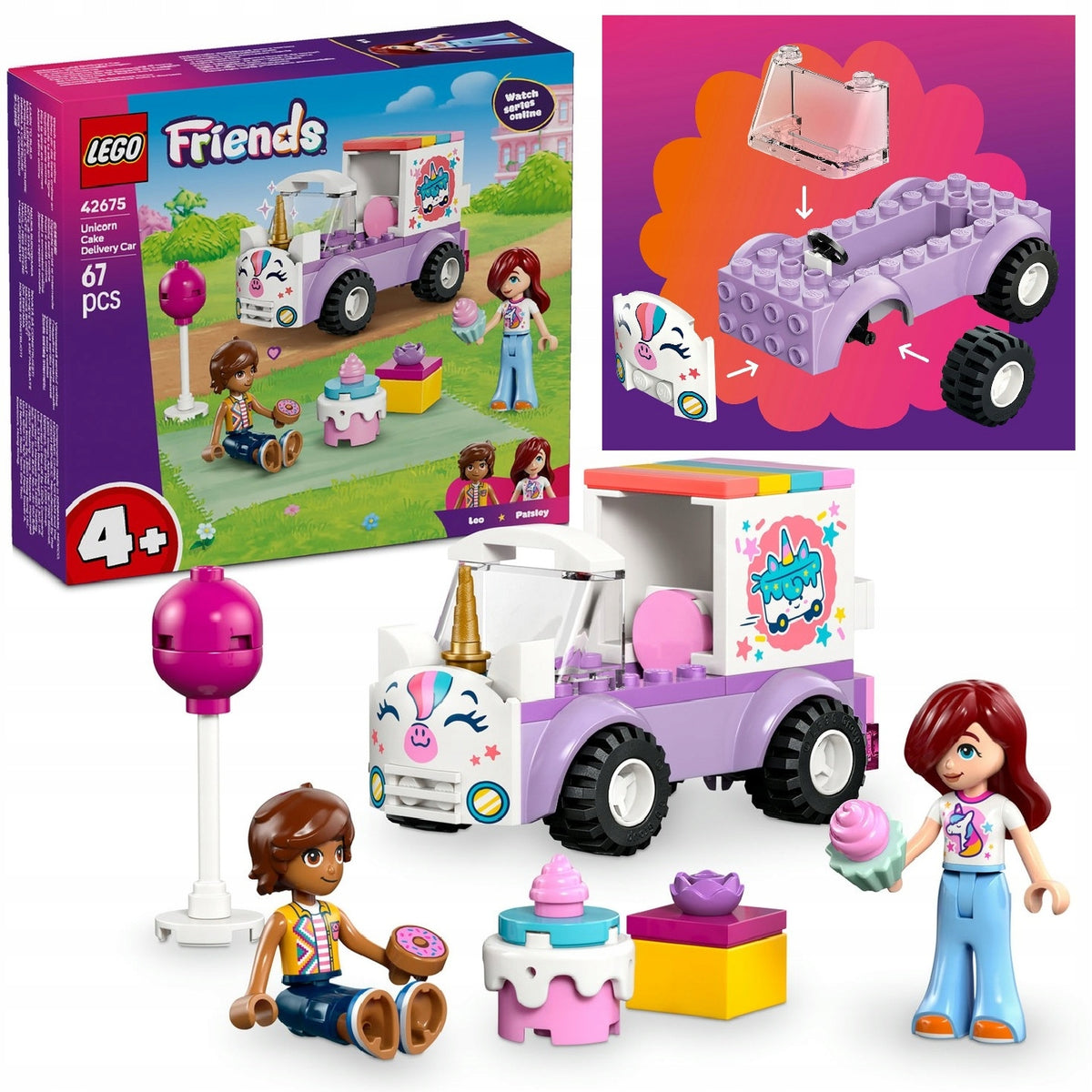 LEGO FRIENDS 42675 UNICORN DELIVERY OF CAKE FOR CHILDREN + CATALOG IN PDF
