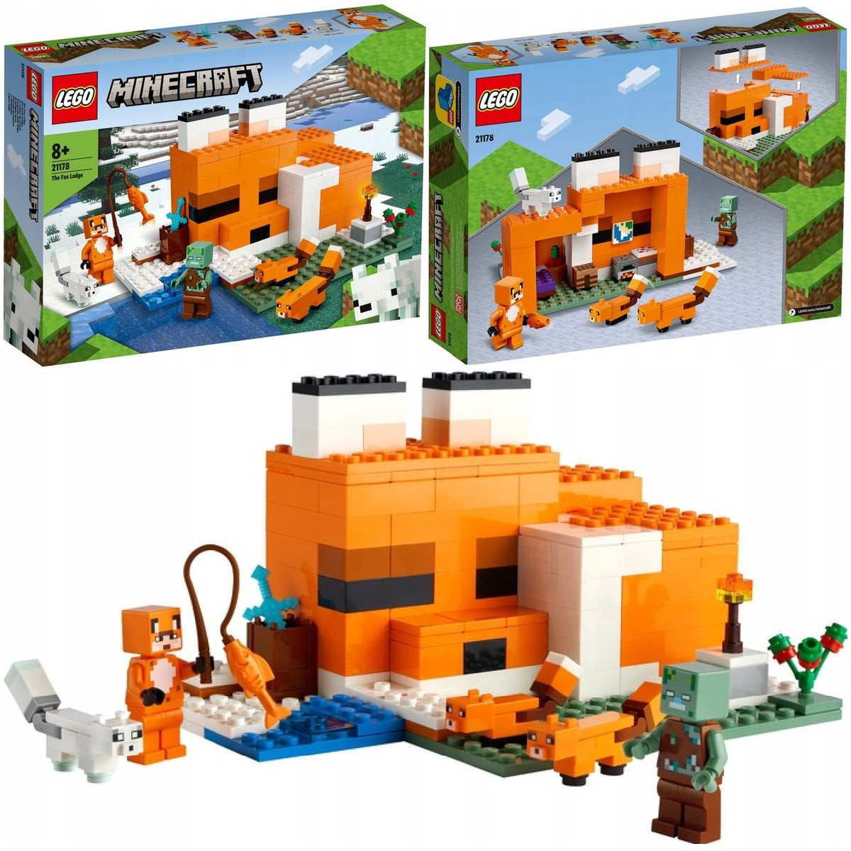 LEGO MINECRAFT 21178 FOX HABITAT GIFT