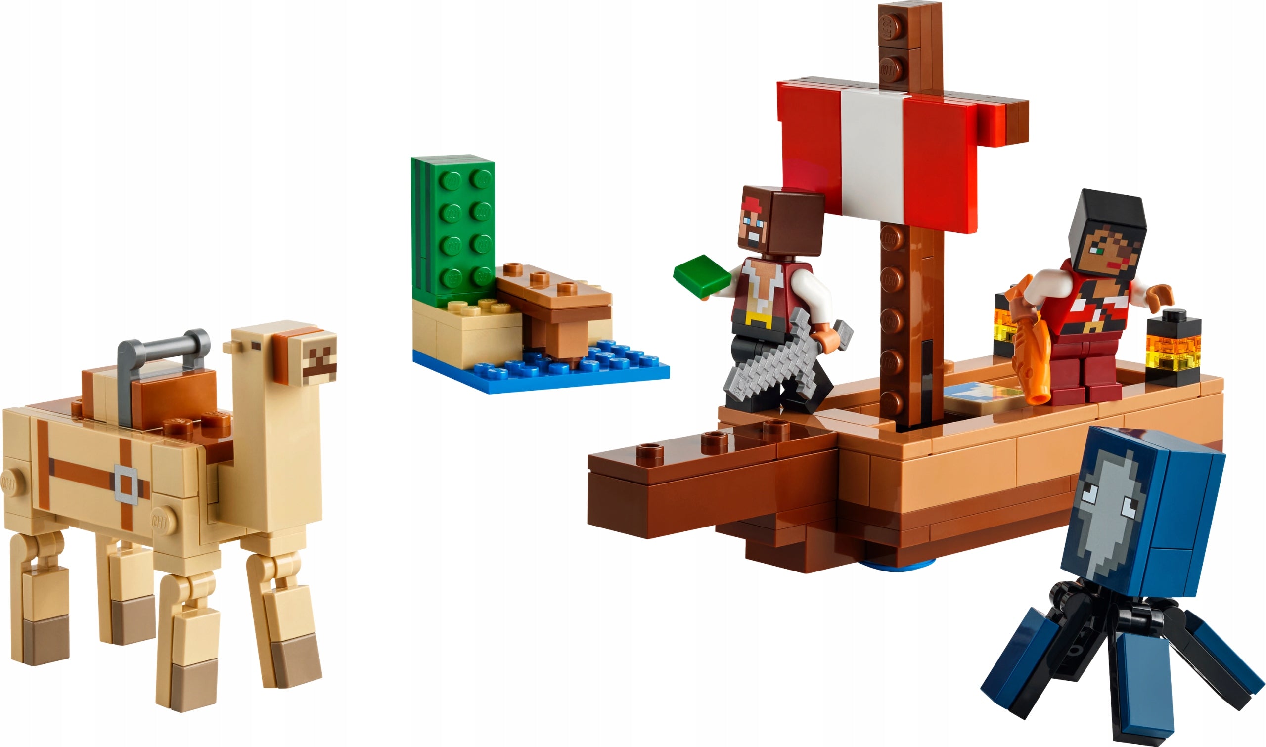 LEGO Minecraft 21259 Pirate Boat Cruise Squid Camel 2x Pirate Kid's age 8＋ years