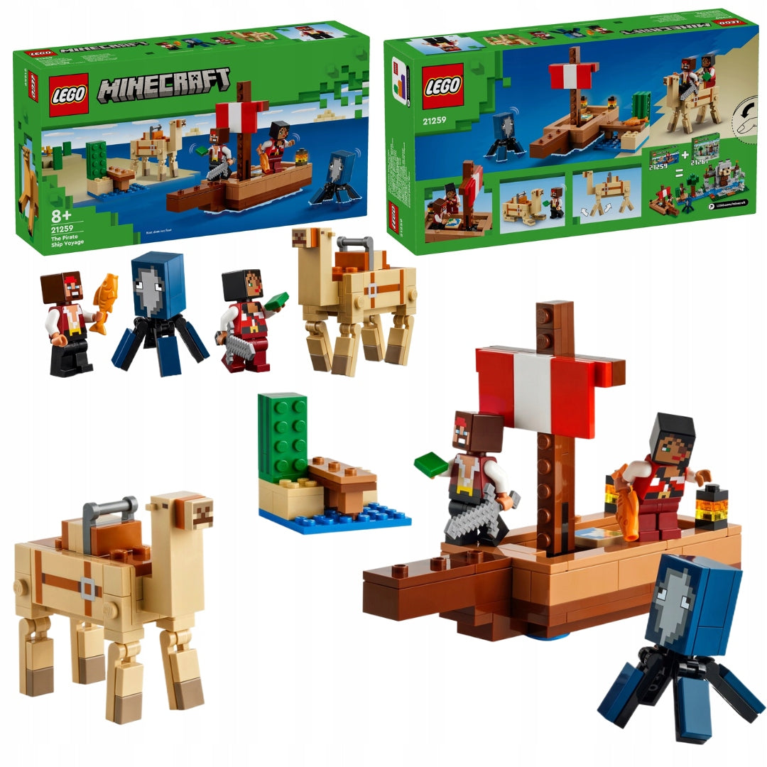 LEGO Minecraft 21259 Pirate Boat Cruise Squid Camel 2x Pirate