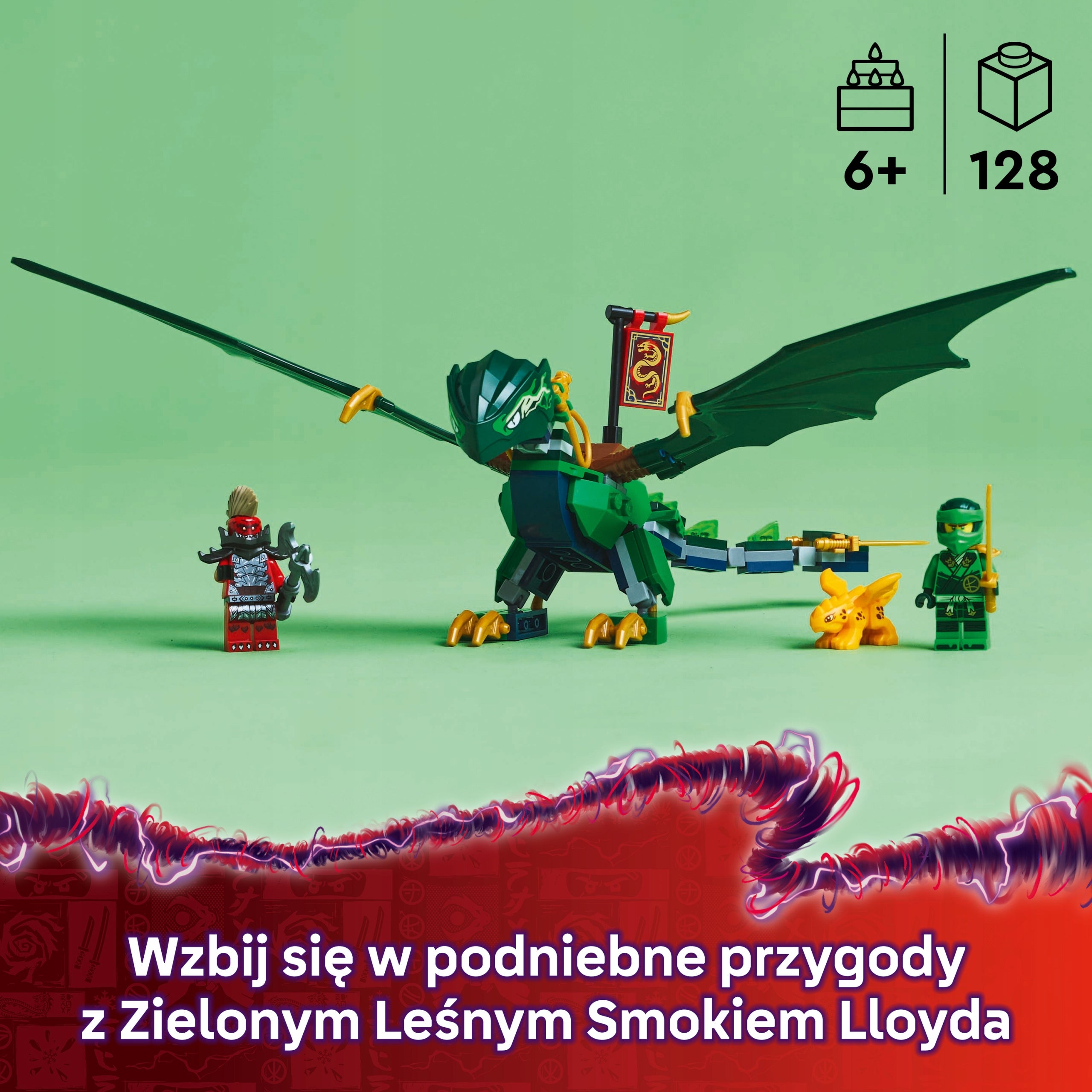 LEGO NINJAGO Green forest dragon Lloyda 71829 Brand LEGO