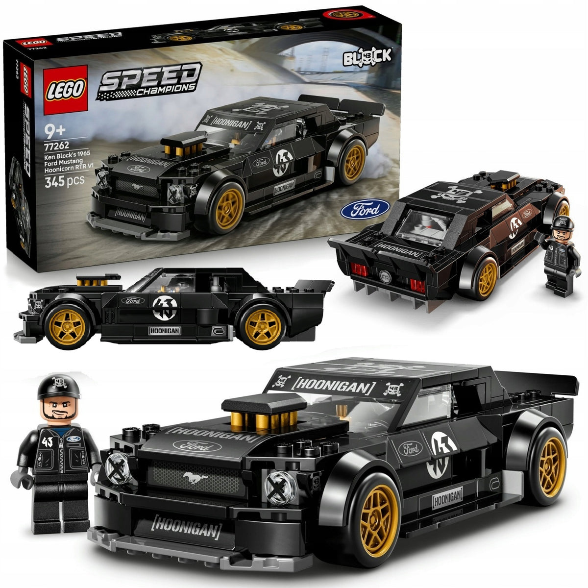 LEGO SPEED CHAMPIONS 65 Ford Mustang Hoonicorn V1 Block Set 77262