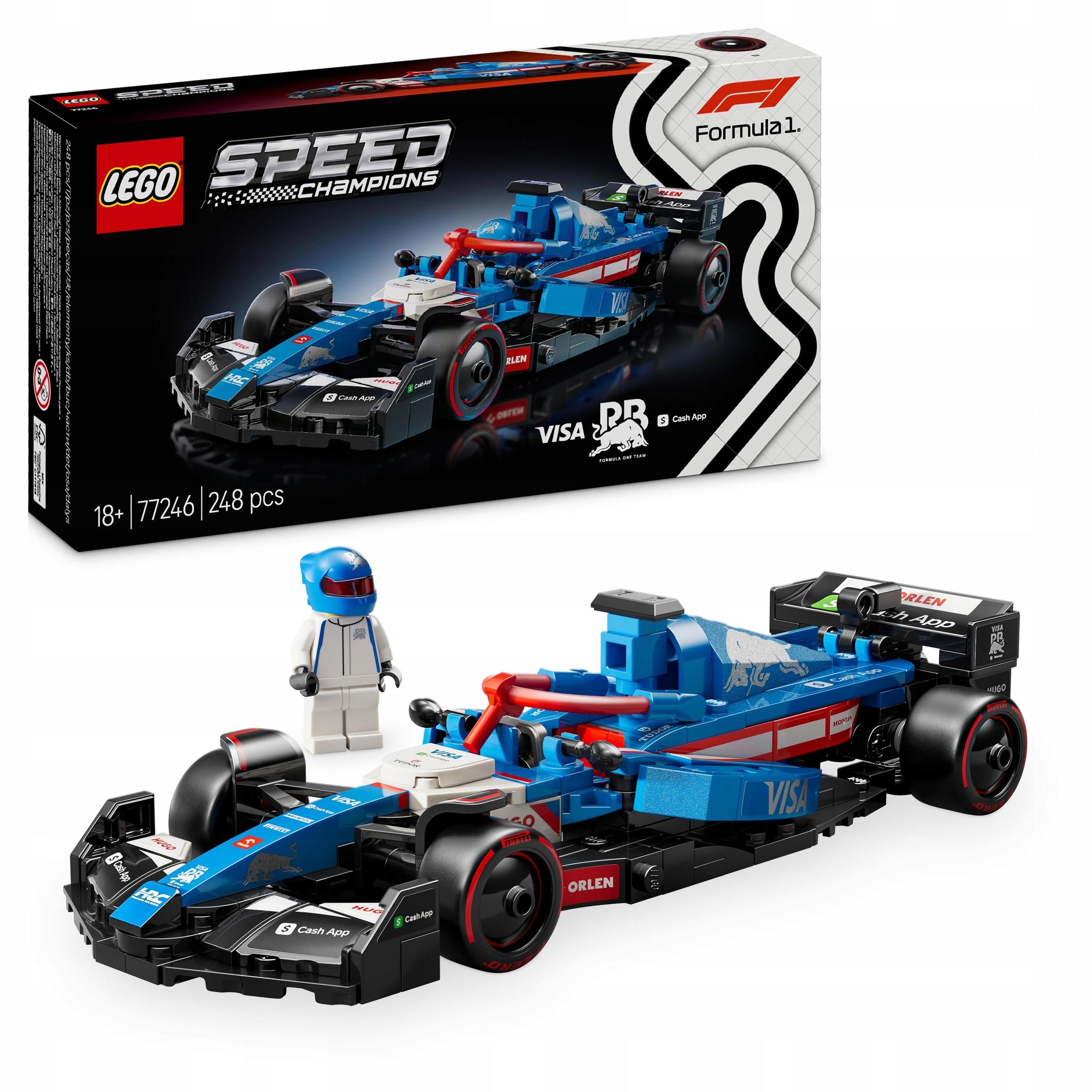 LEGO Speed Champions 77246 Visa Cash App RB VCARB 01 F1 Race Car Product number 77246