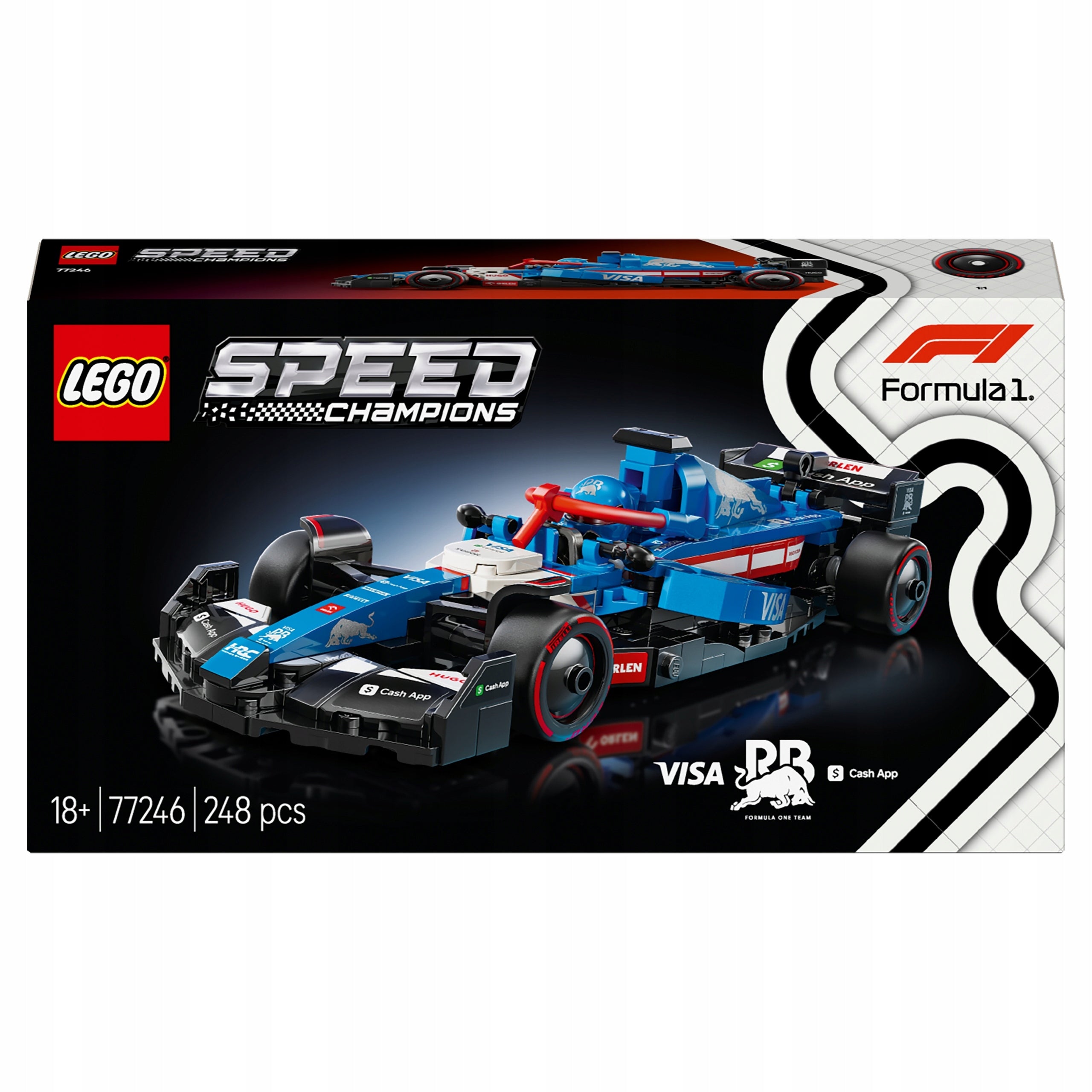 LEGO Speed Champions 77246 Visa Cash App RB VCARB 01 F1 Race Car