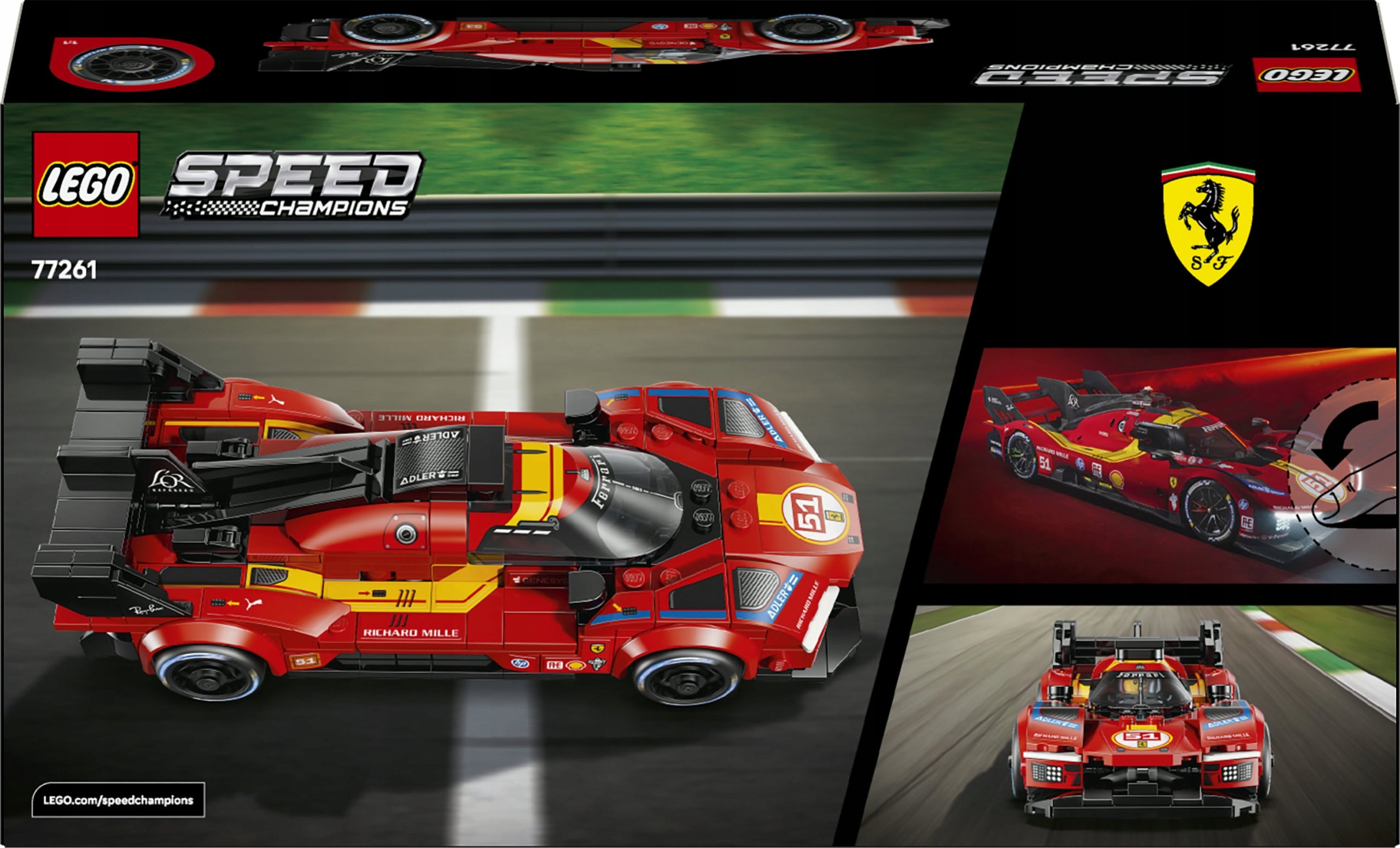 LEGO Speed Champions Ferrari 499P 77261 Information regarding product safety and compliance Not suitable for children under 36 months of age