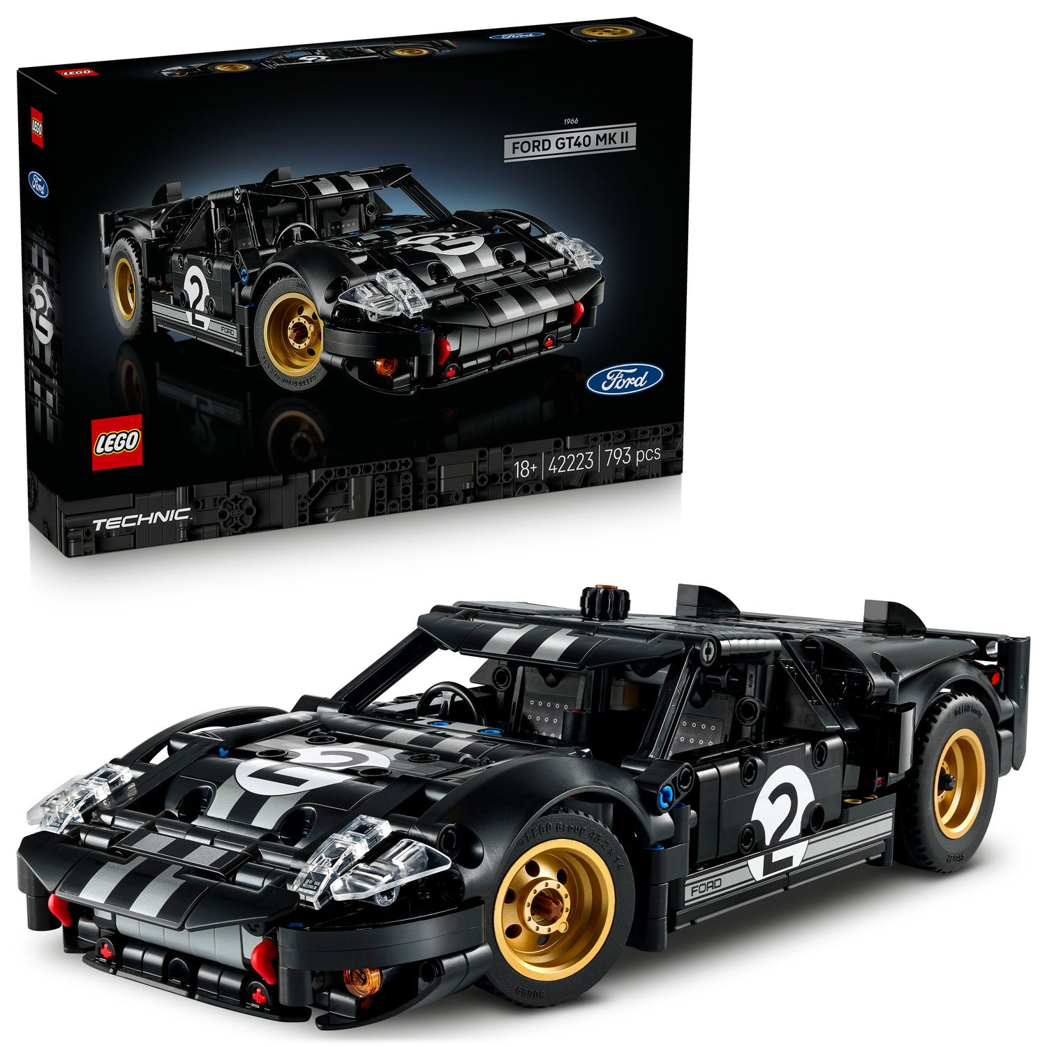 LEGO Technic 1966 Ford GT40 MKII 42223 race car