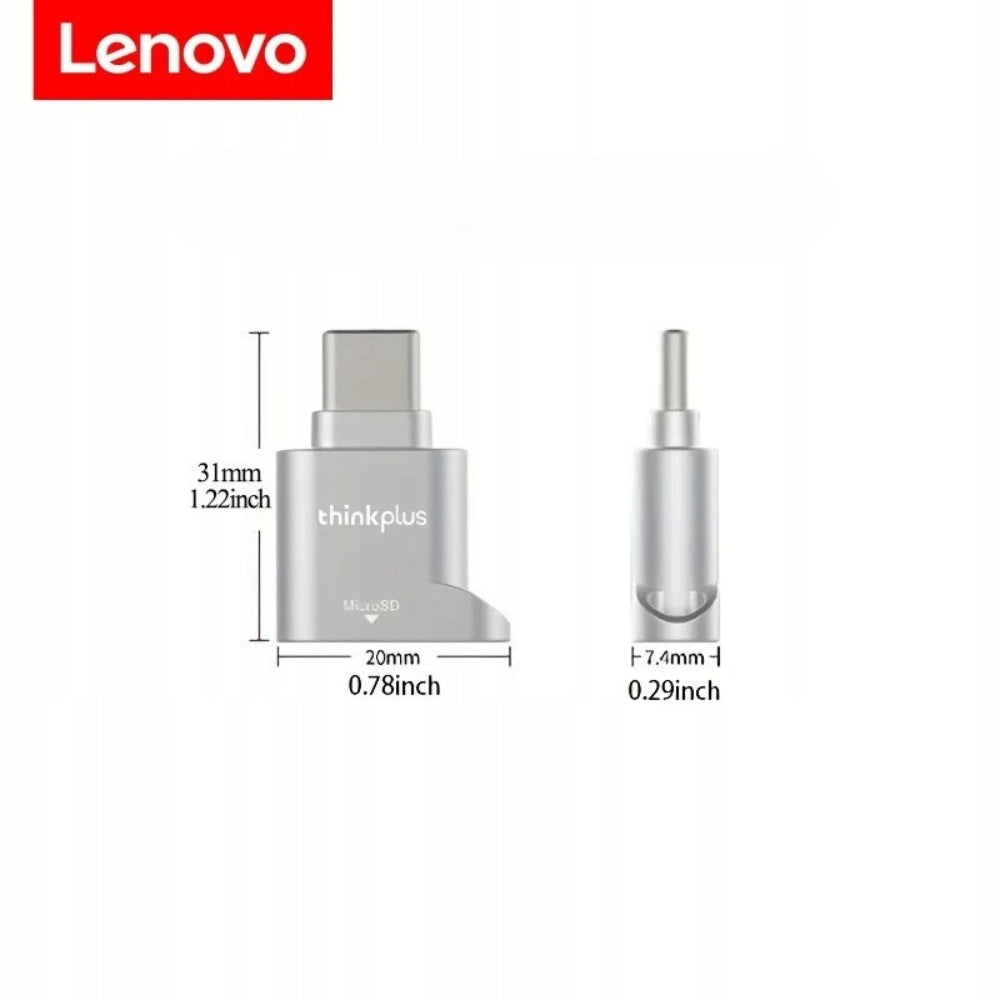 LENOVO D201 USB-C TO SD/TF MICROSD CARD READER, USB 2.0 5Gb/s Manufacturer code Czytnik kart Lenovo D201 USB typu C  do SD/TF