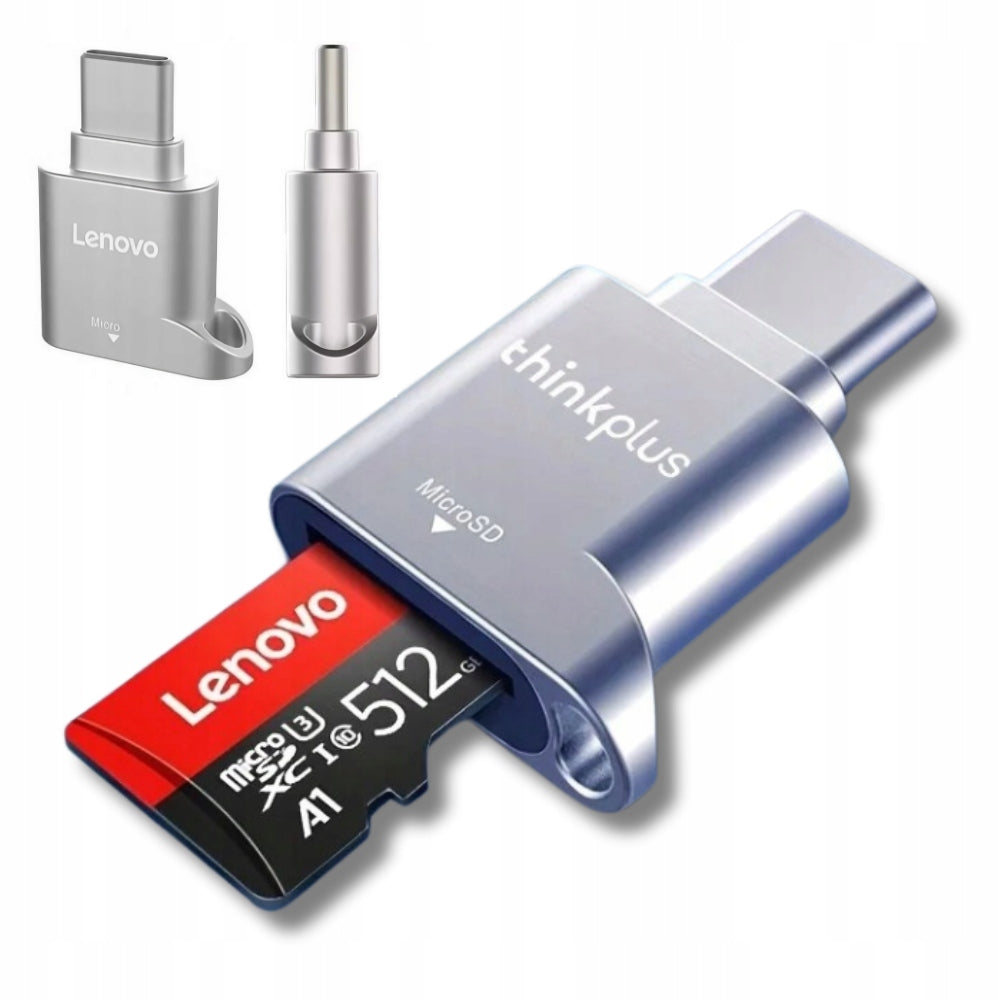 LENOVO D201 USB-C TO SD/TF MICROSD CARD READER, USB 2.0 5Gb/s