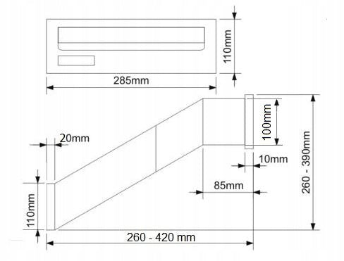 LETTER BOX FOR BUILDING INTO THE WALL, STAINLESS STEEL INOX, PASS-THROUGH Brand Handmet