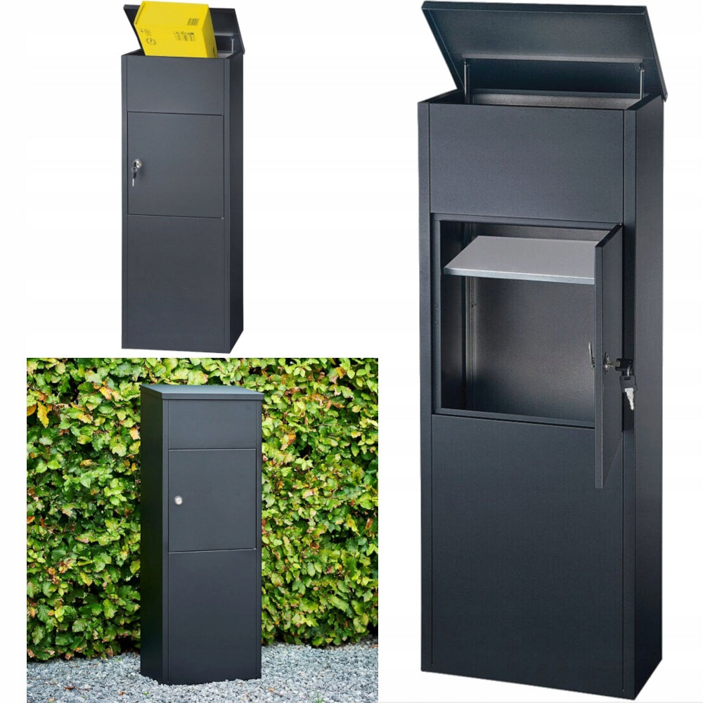 LETTER BOX PARCELS COURIER SHIPPING LARGE DROPPING STORAGE ANTHRACITE XXL