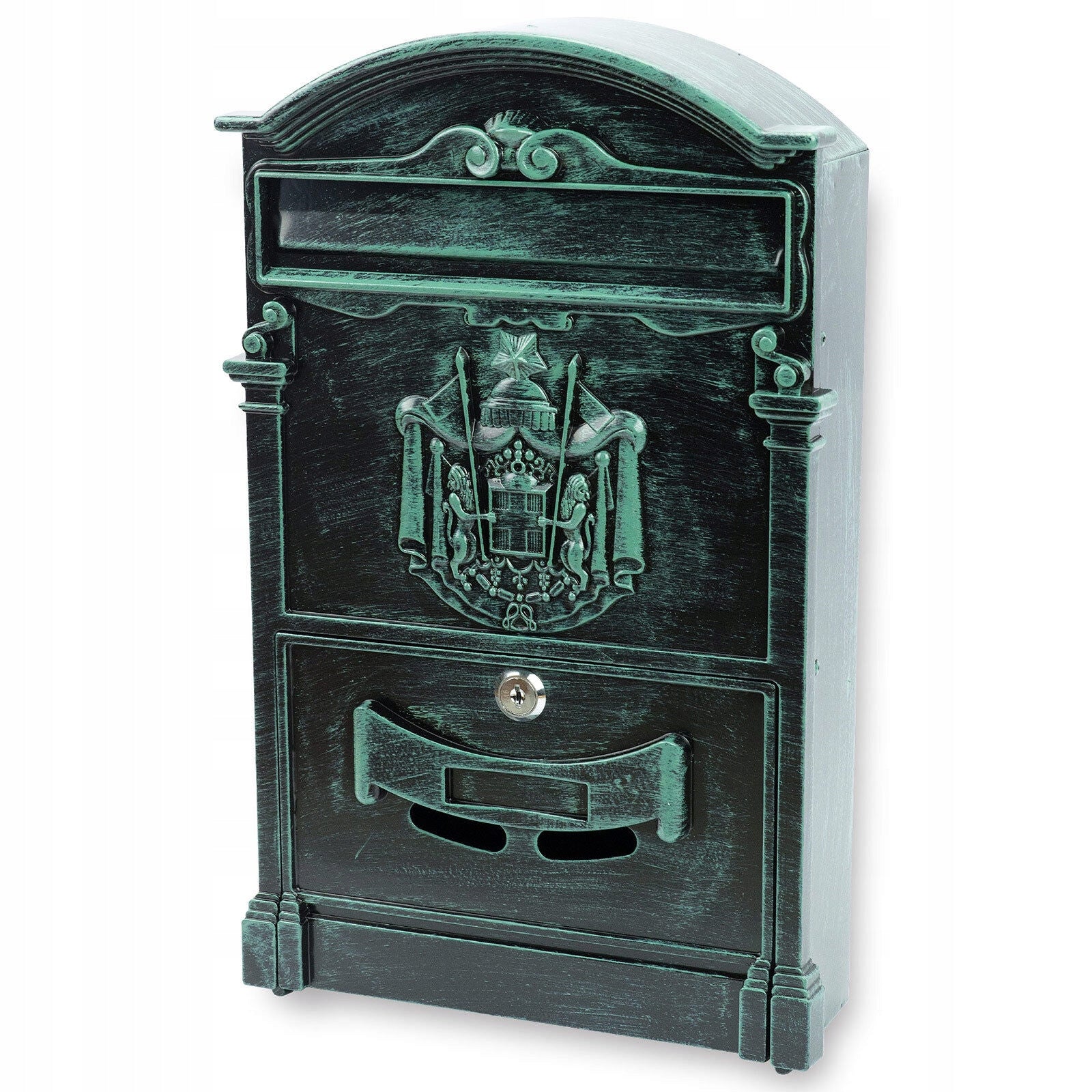 LETTERBOX MAIL LETTER NEWSPAPER RETRO ANTIQUE GREEN