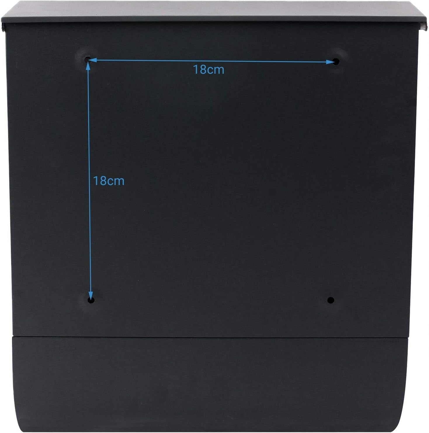 LETTERBOX WITH ADDRESS HOUSE NUMBER PRINT UV PRINT BLACK Box type slot with a newspaper holder