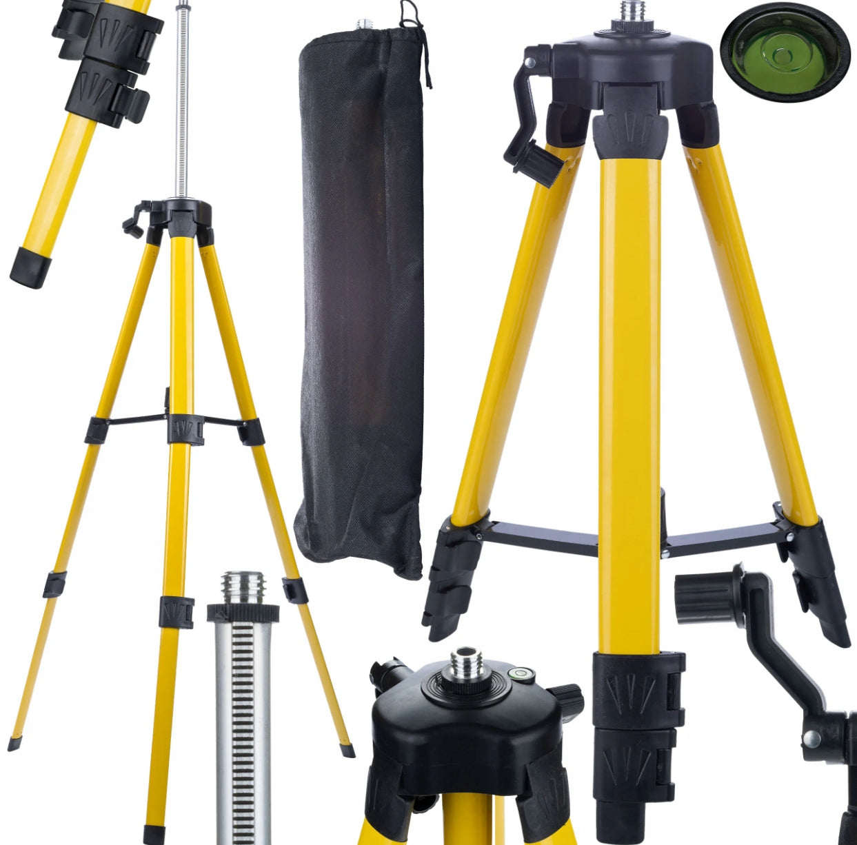 LEVEL LASER LEVEL 4D 16 LINE CROSS 360 LASER TRIPOD KIT Power supply rechargeable battery