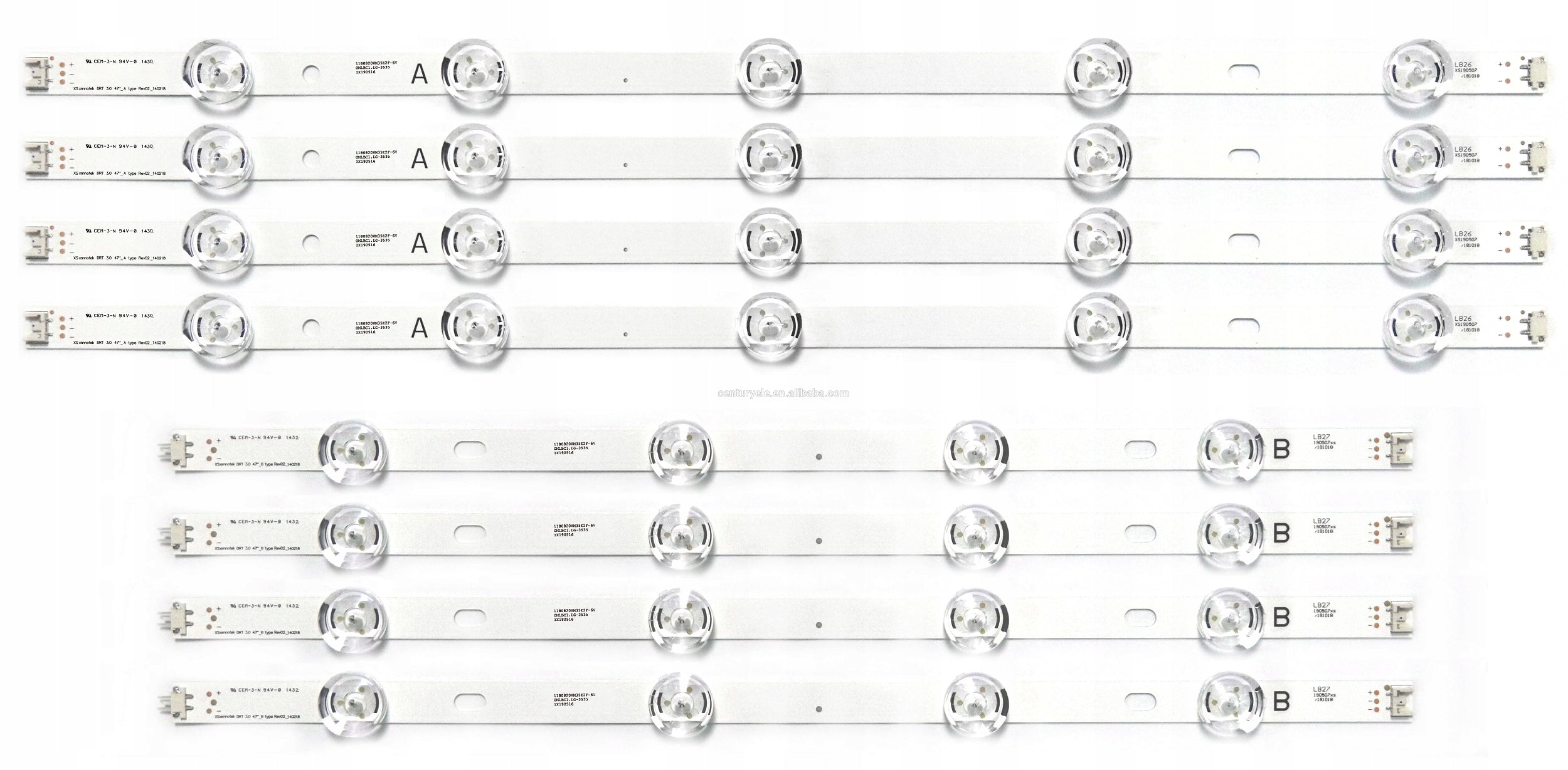 LG LED strips 47LB650V 47LB5700 47LB561 47 DRT 3.0 with double-sided tape
