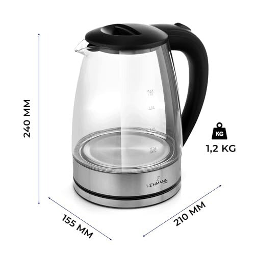 LHOEK-2220 ELECTRIC KETTLE GLASS 2L ELECTRIC KETTLE WITH Brand EHM