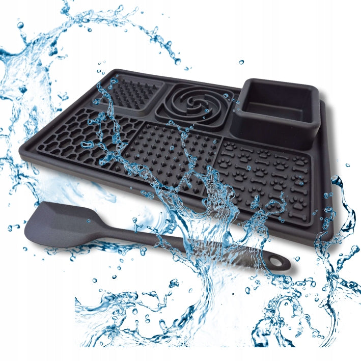 LICK MAT anti-stress slowing down eating 30x20 + spatula Brand Lalazoo