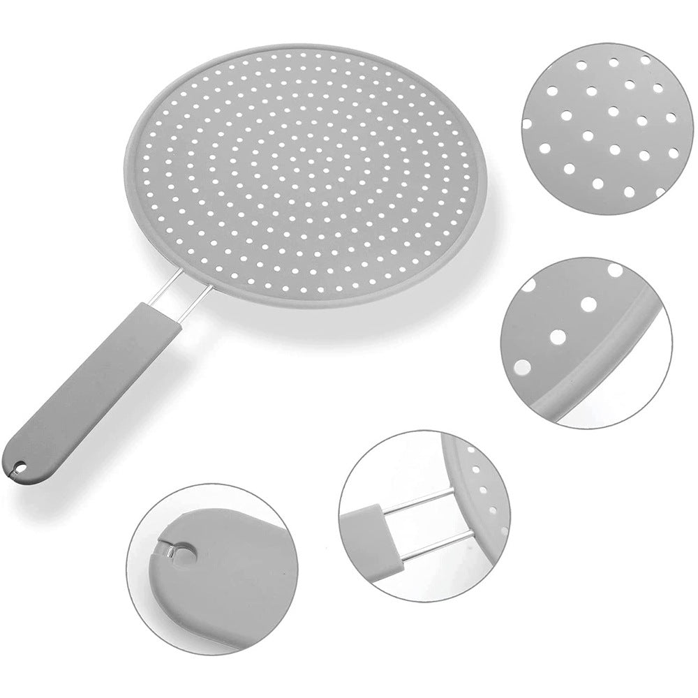 LID ANTI-SPRAY COVER PAN STRAINER WITH HANDLE Packaging status original