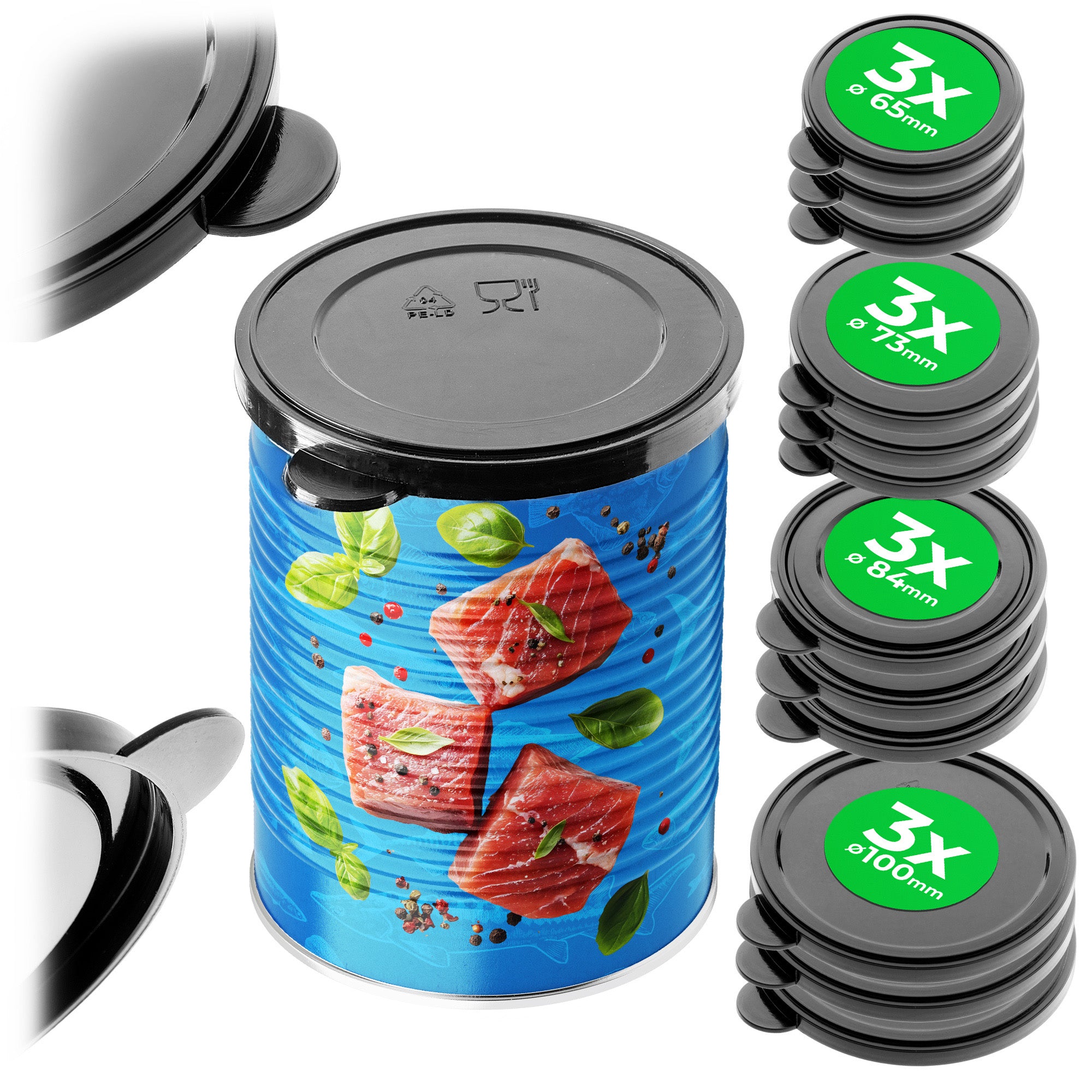 LID CAN LID CAT DOG FOOD 12 PACK DIFFERENT SIZES