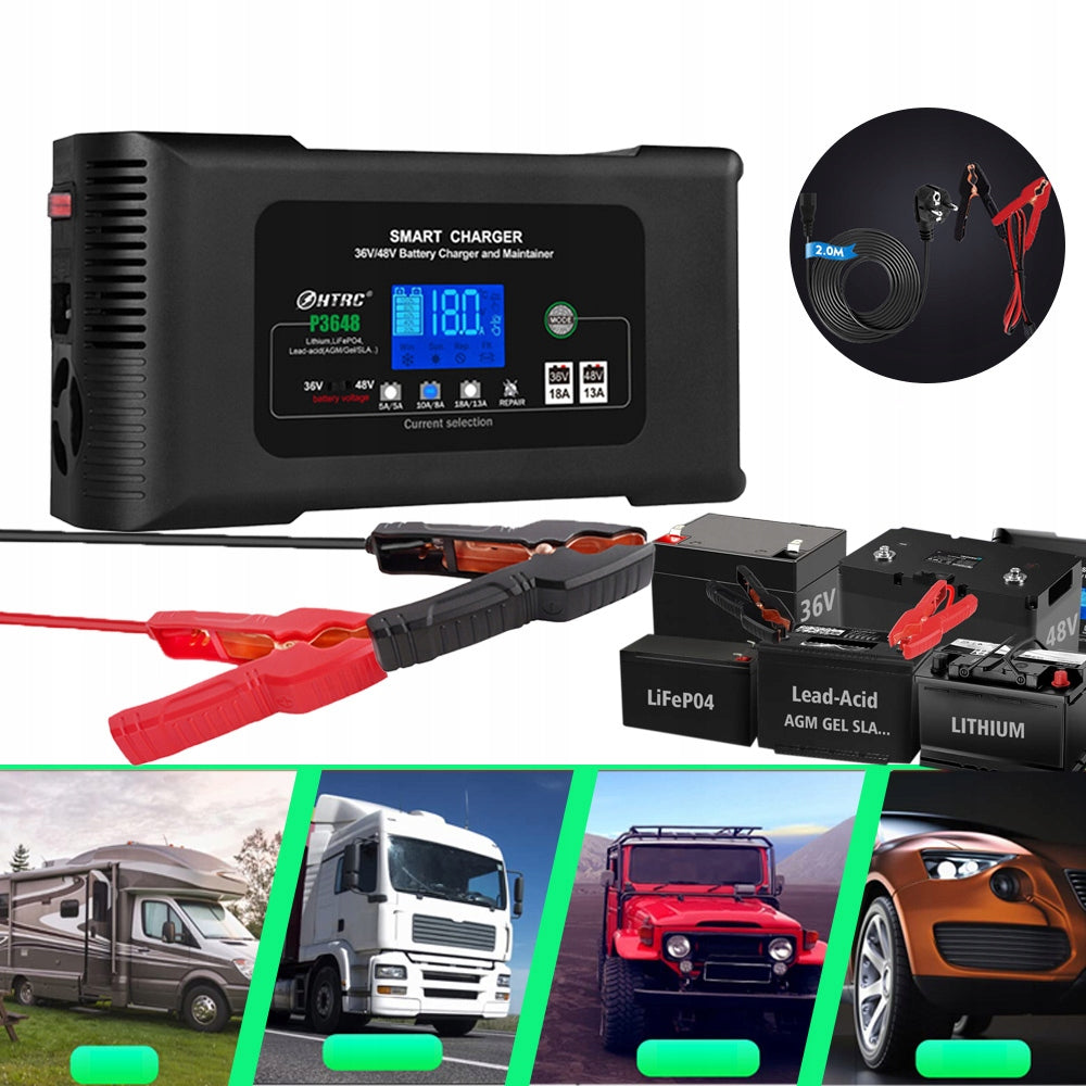 LIFEPO4 Battery Charger Rectifier with 36-48V 13A Repair Function